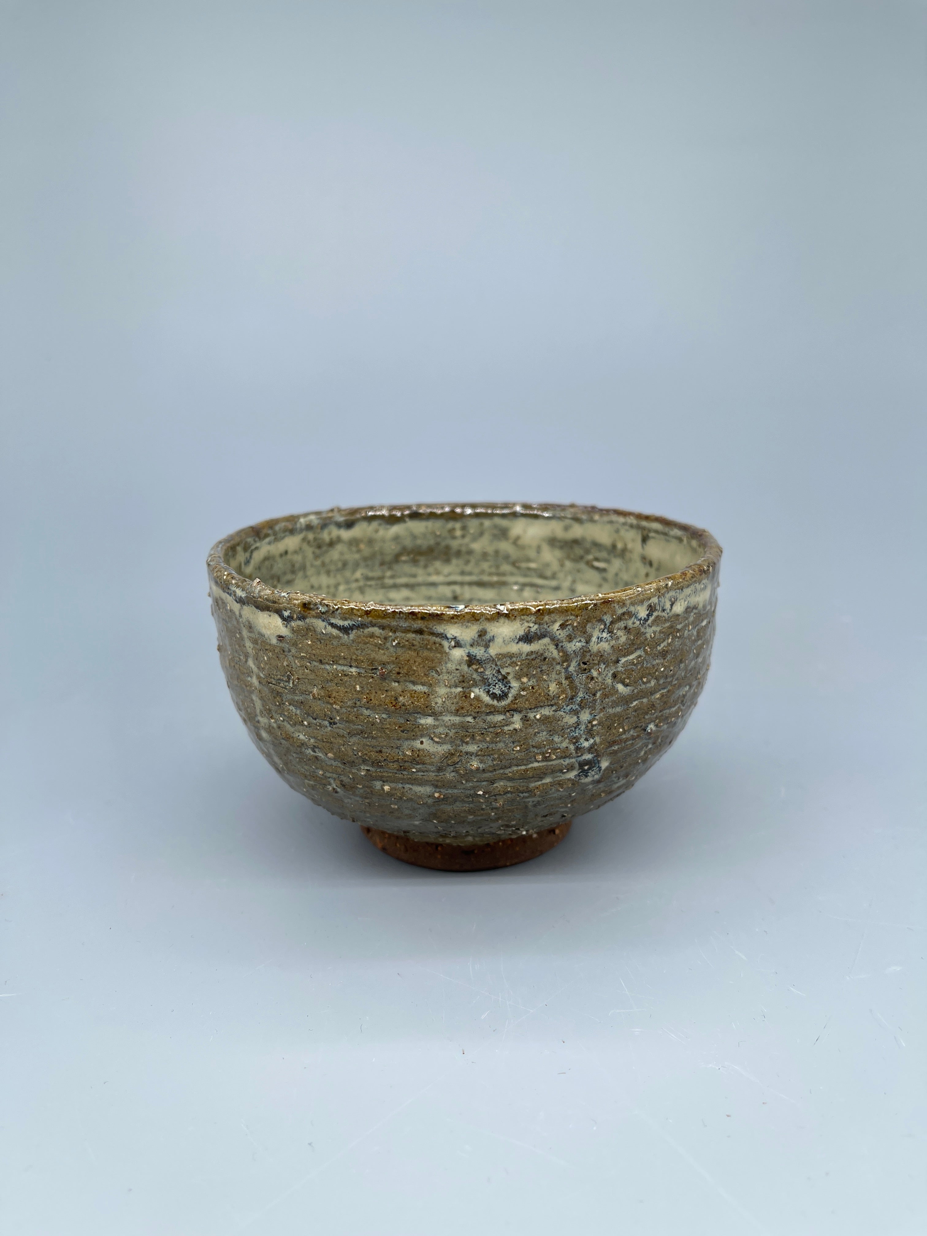 Vintage Japanese Hagi-Ware Matcha Bowl, Chawan - Earthy Green Glaze