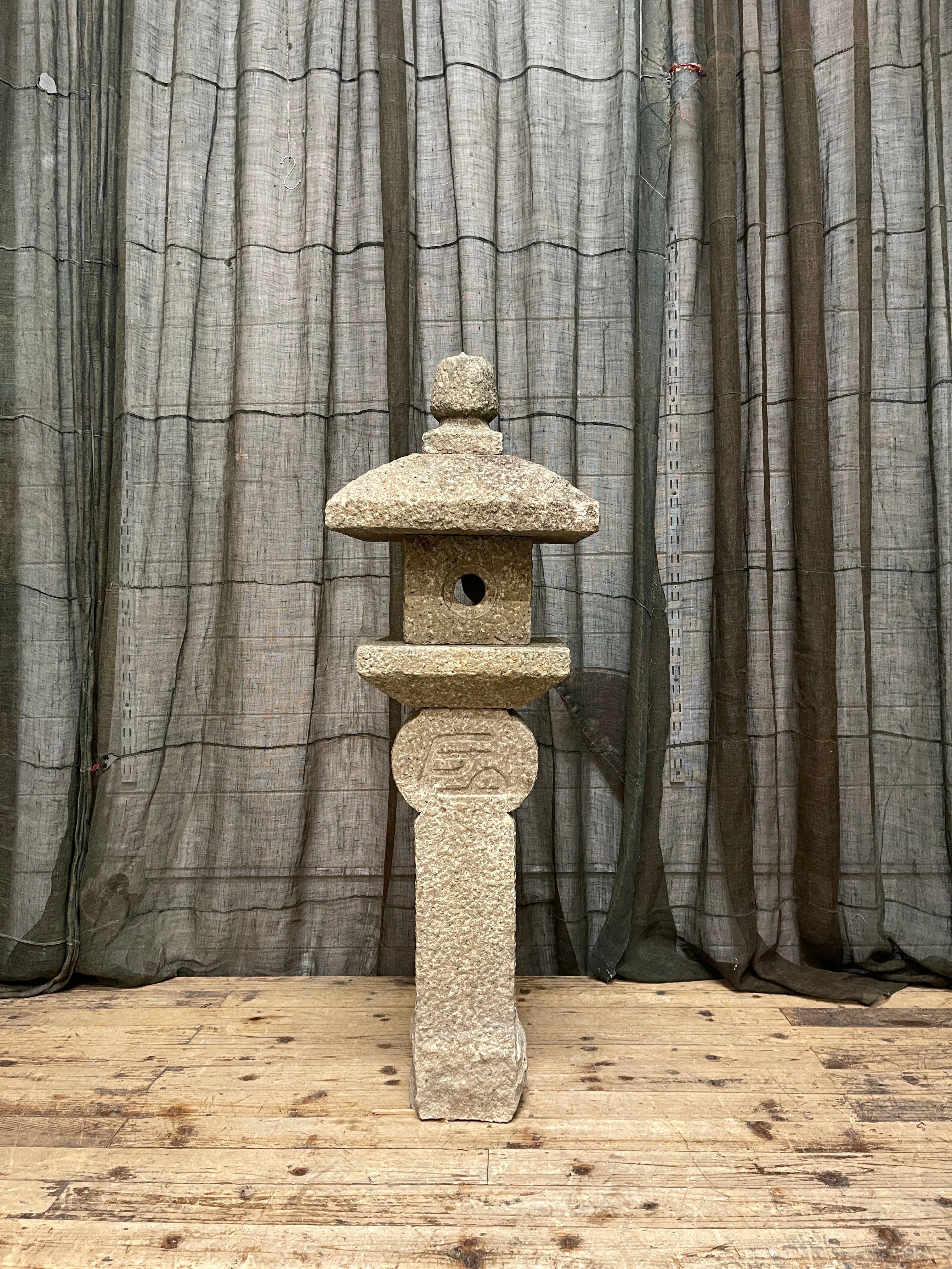 Small Japanese Stone Garden Lantern, Oribe - Granite | Mid 20th Century