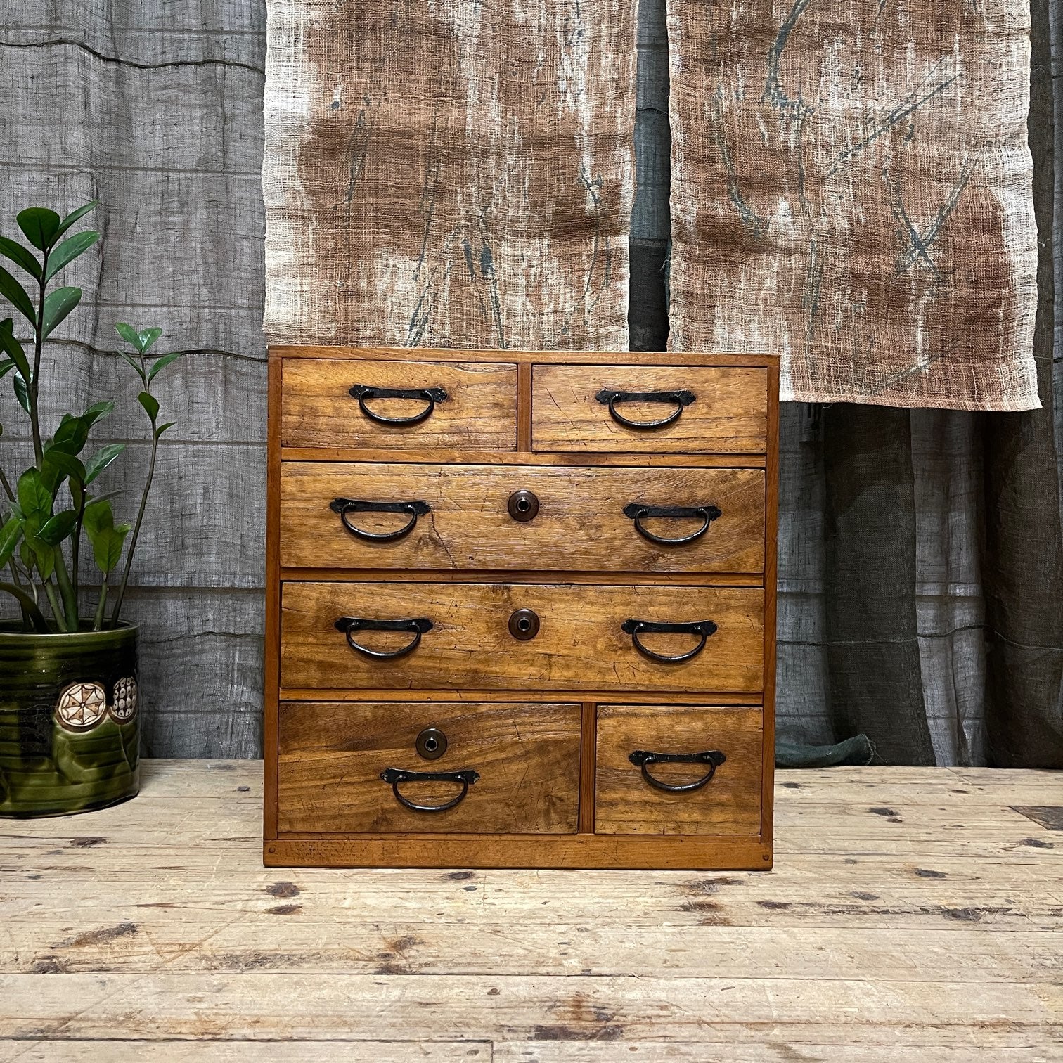 Ko Dansu, Japanese Side Cabinet - Cedar & Paulownia | c.1920