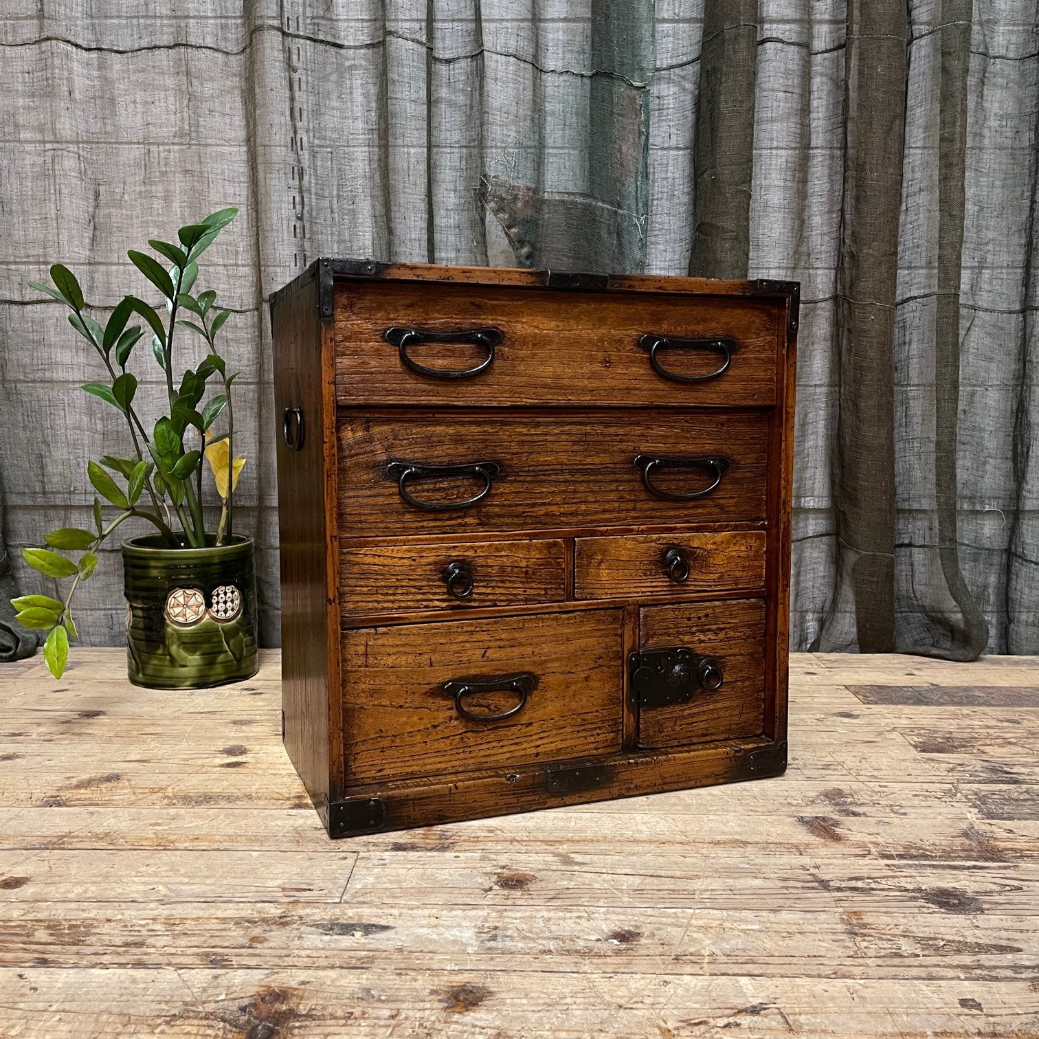Ko Dansu, Japanese Side Cabinet - Cypress & Paulownia | Meiji