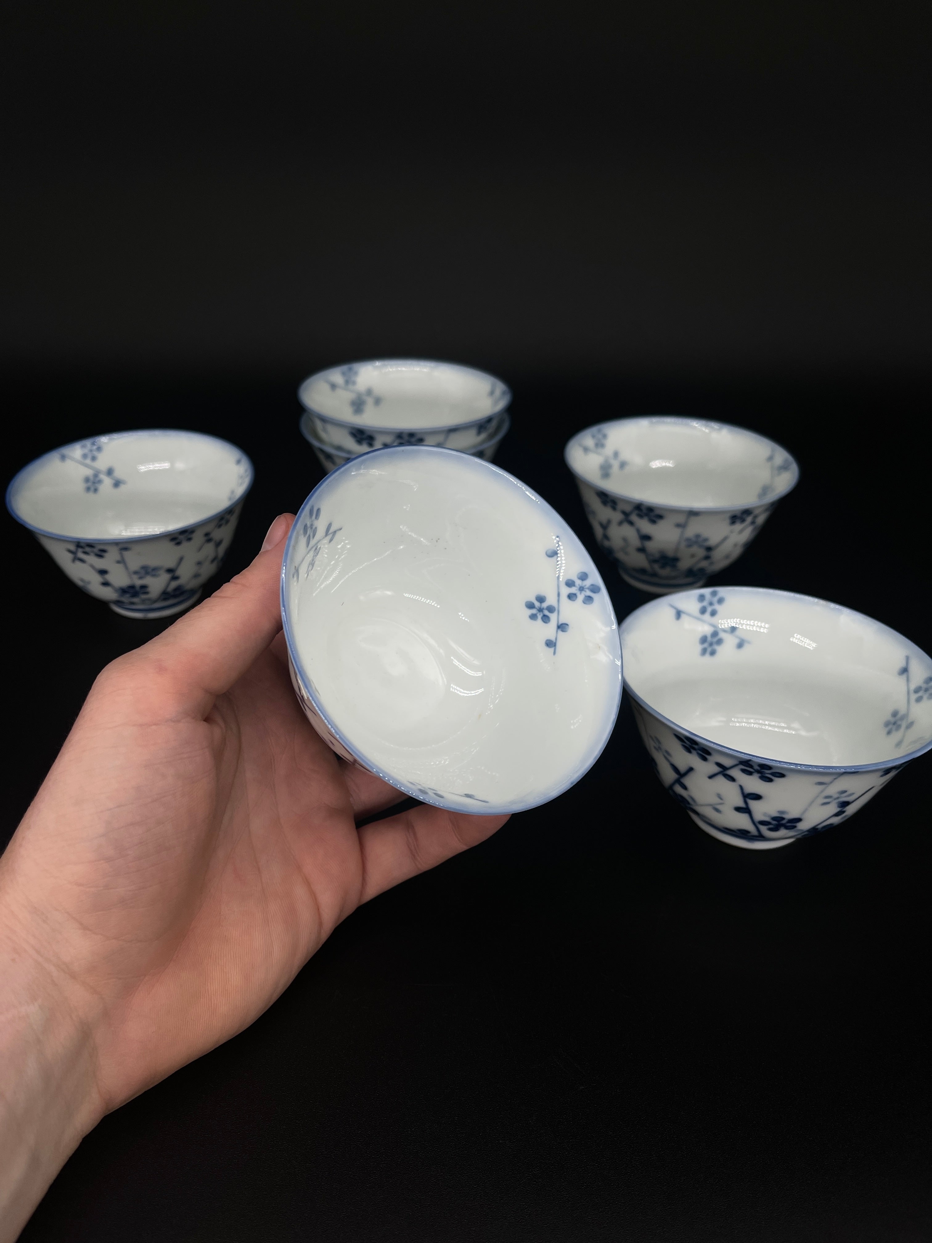 Set of Six Japanese Tea Cups