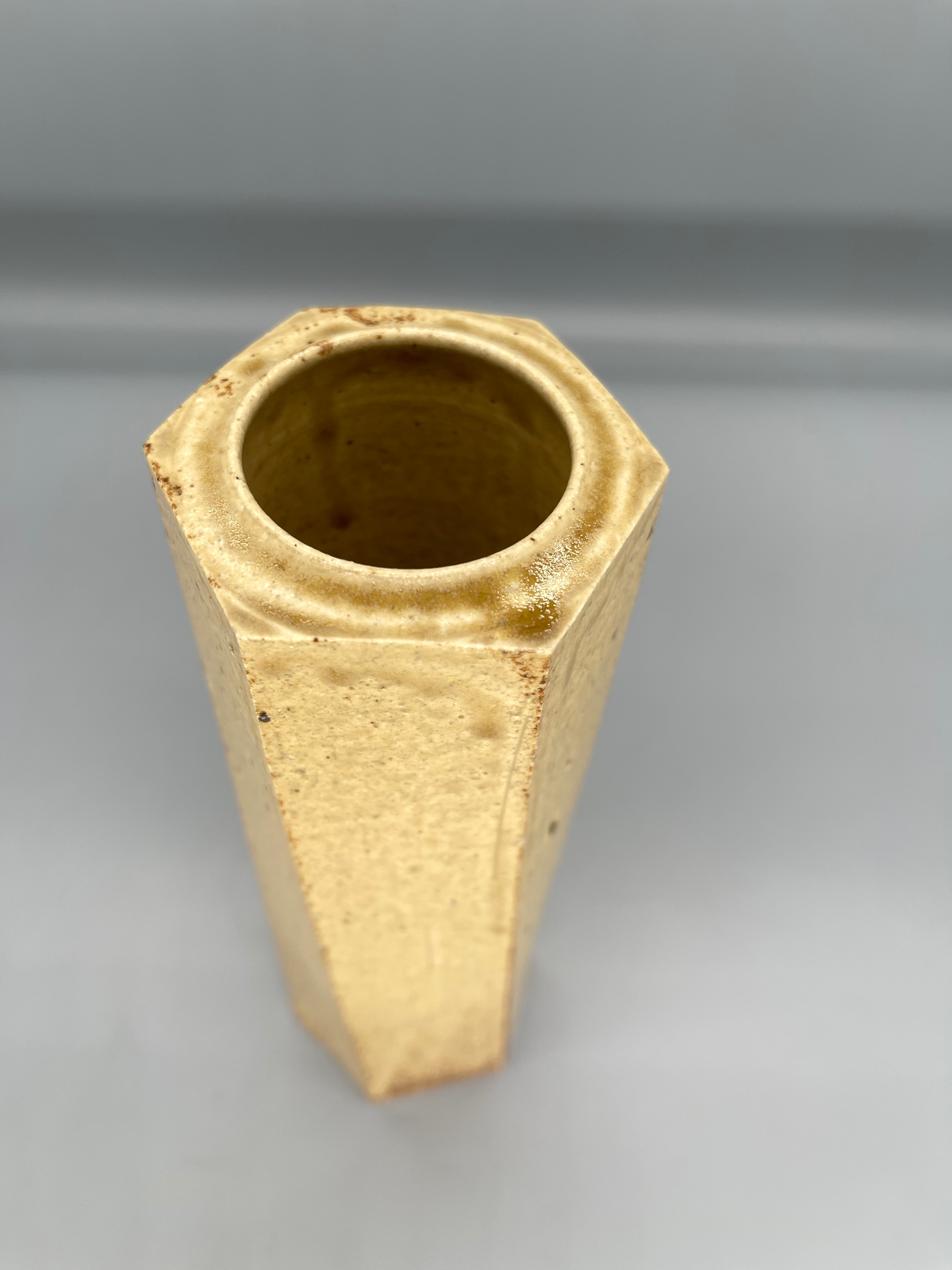 Vintage Japanese Hexagonal Vase By Masaru Komei