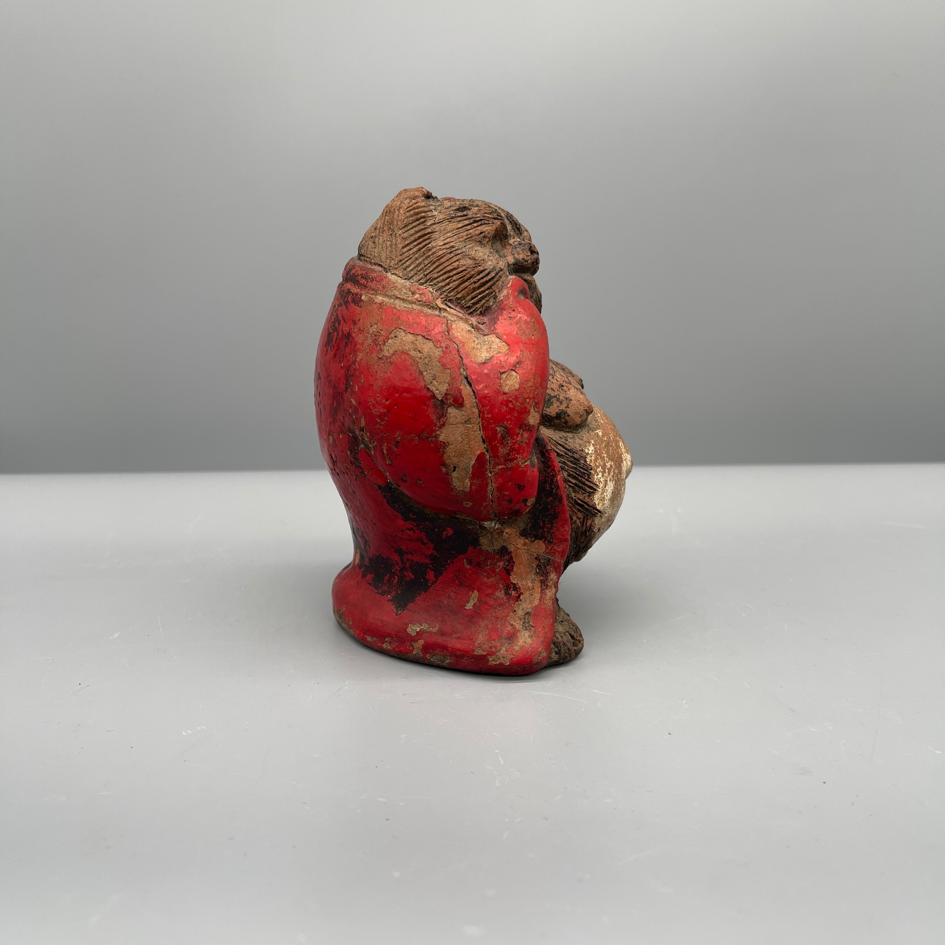 Rare Vintage Tanuki Daruma Statue, Hand-Crafted
