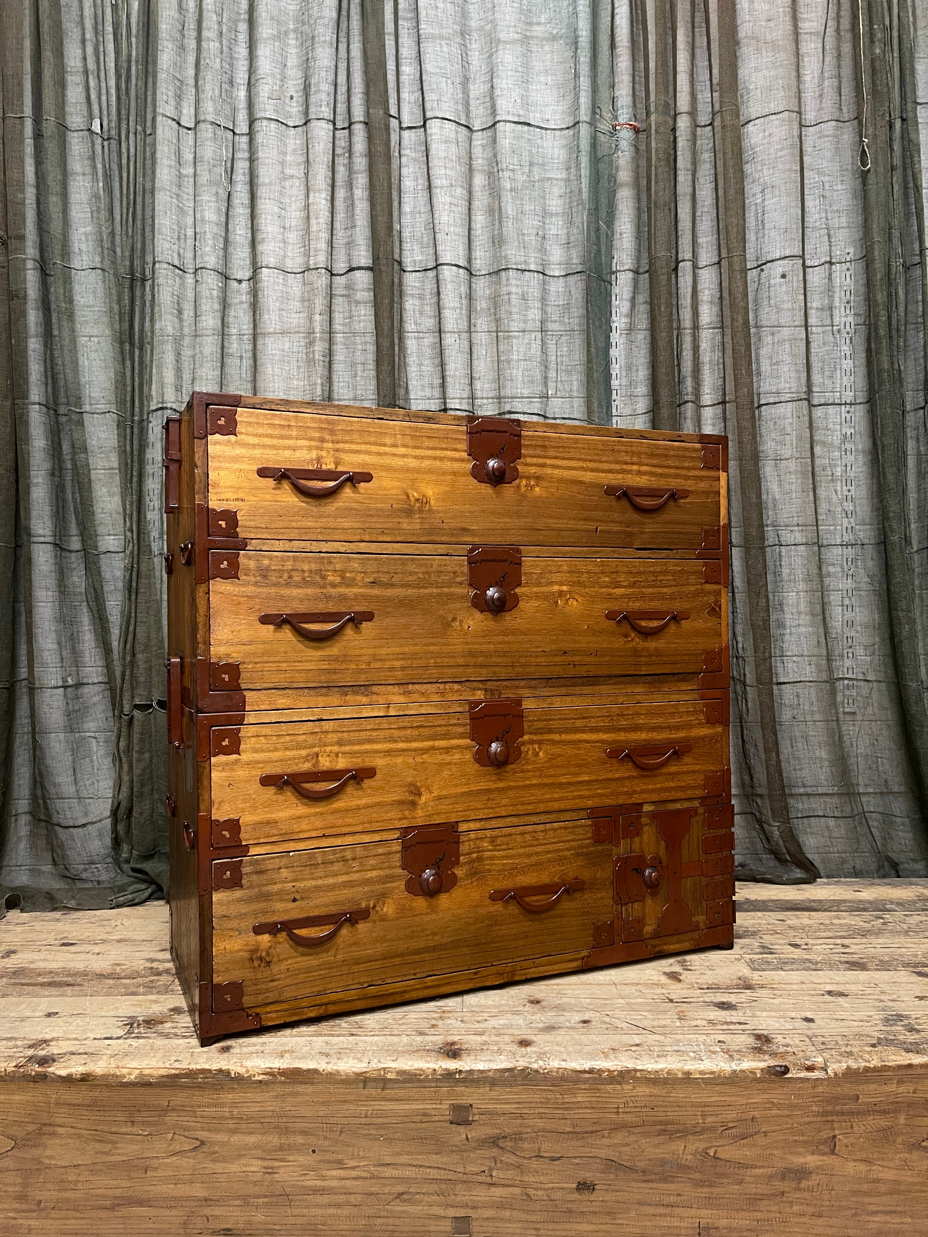 Japanese Isho Dansu, Kimono Storage Chest of Drawers - Paulownia | Meiji