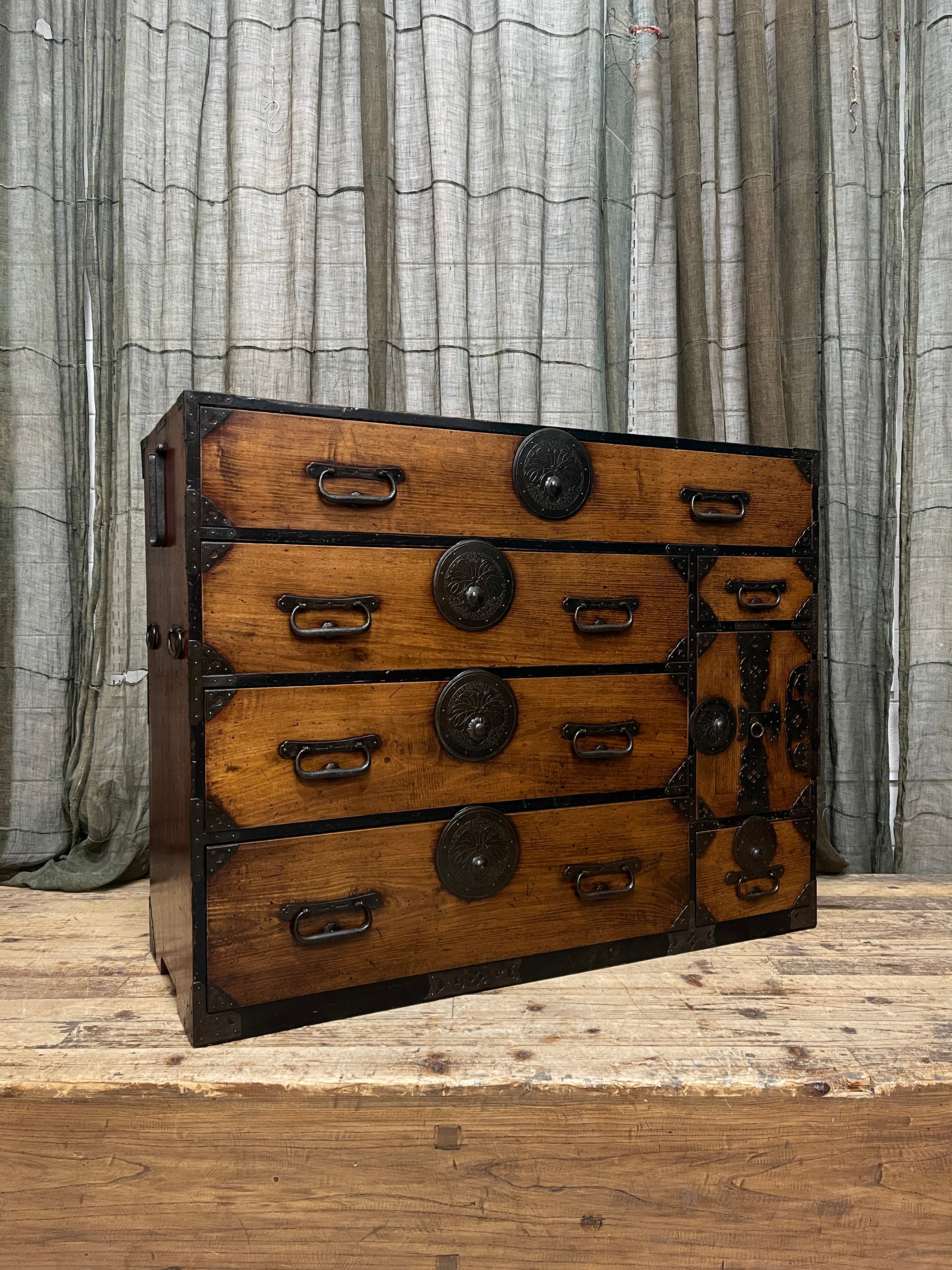 Japanese Kimono Chest of Drawers - Cypress & Chestnut | Meiji
