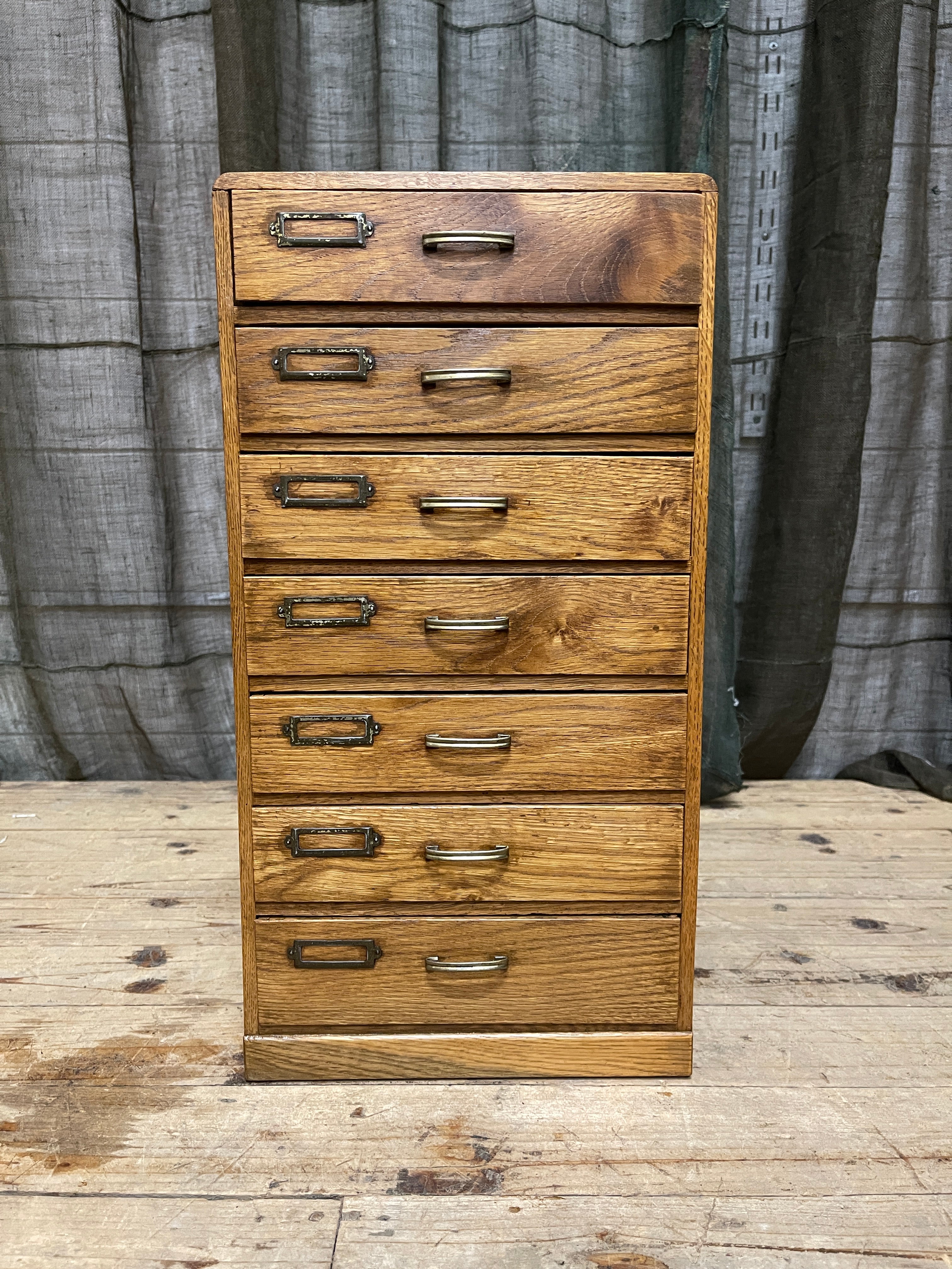 Vintage Japanese Document Drawers - Oak | Midcentury