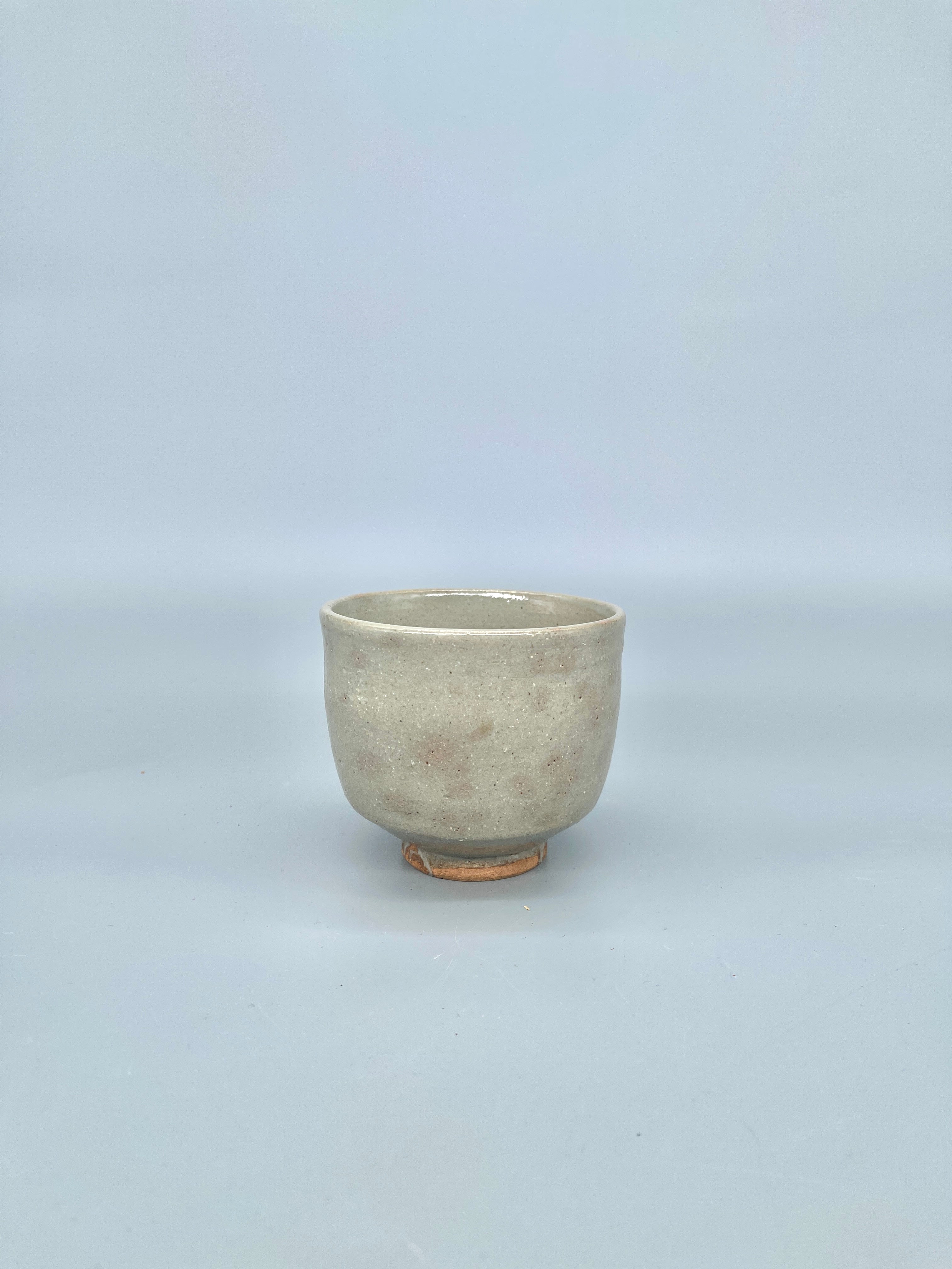 Vintage Japanese Matcha Bowl, Chawan - White Glaze, Spots