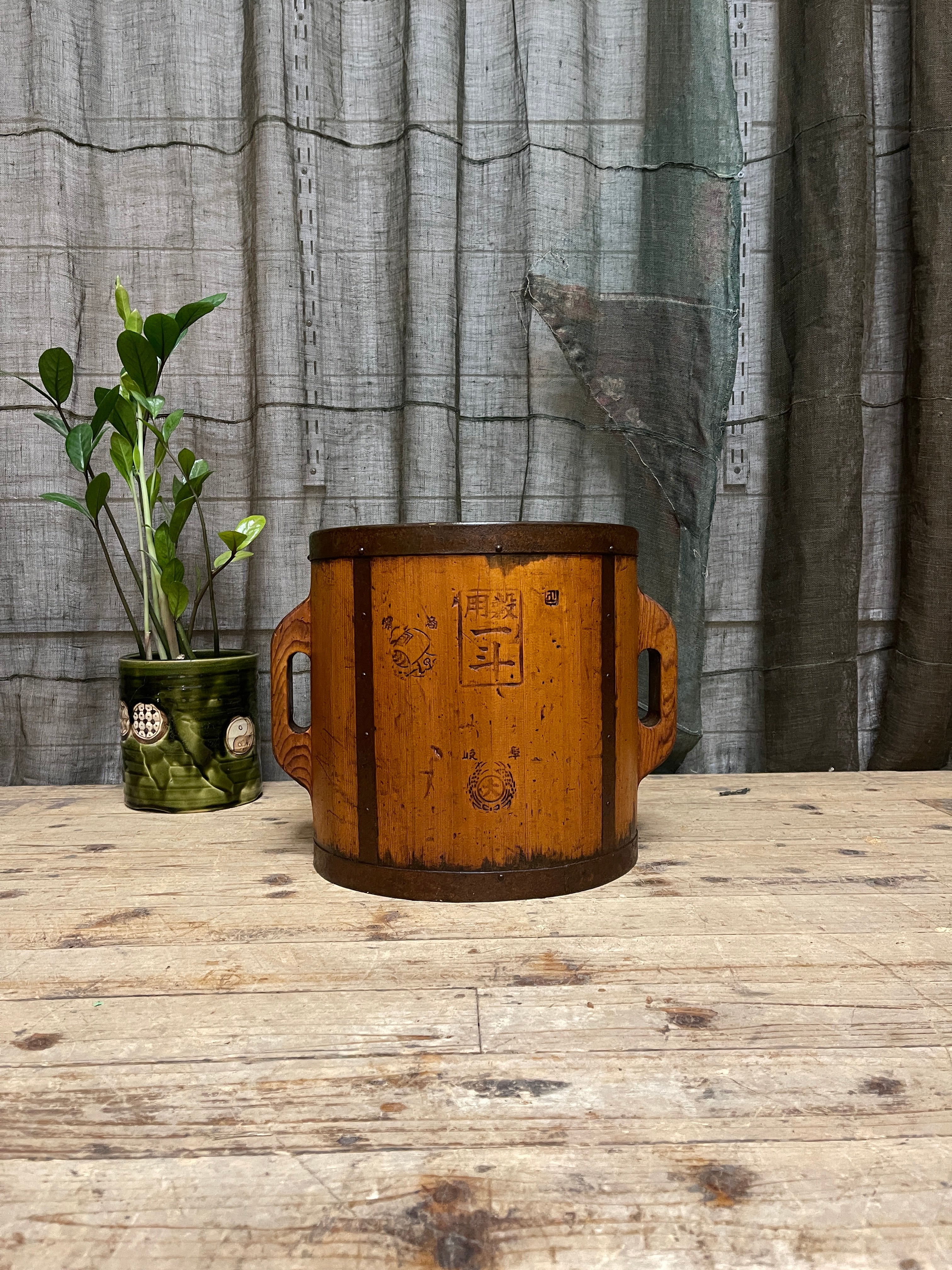 Tomasu, Antique Japanese Rice Measure Bucket