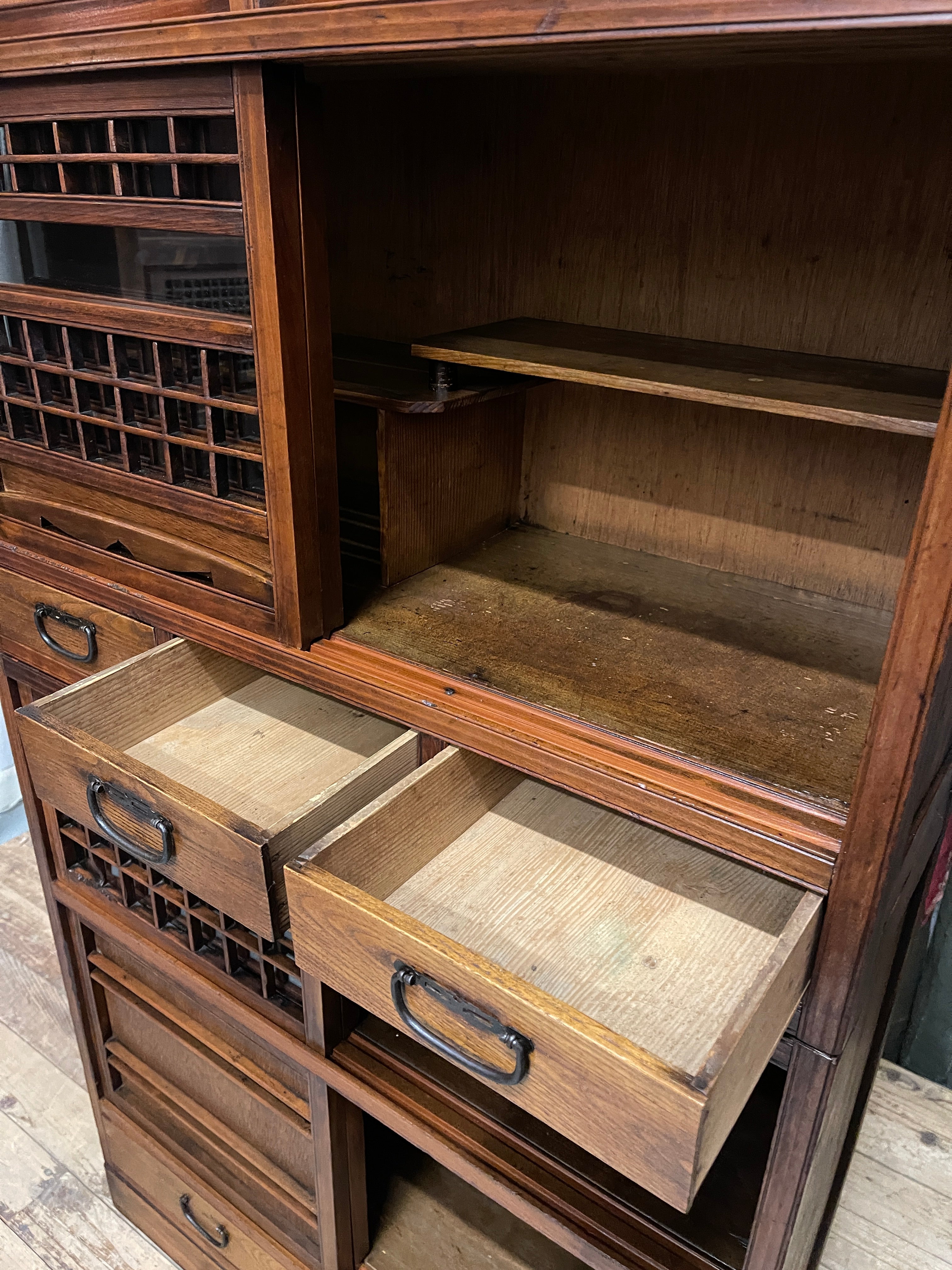 Mizuya, Antique Japanese Kitchen Cabinet - Elm & Cypress | Midcentury