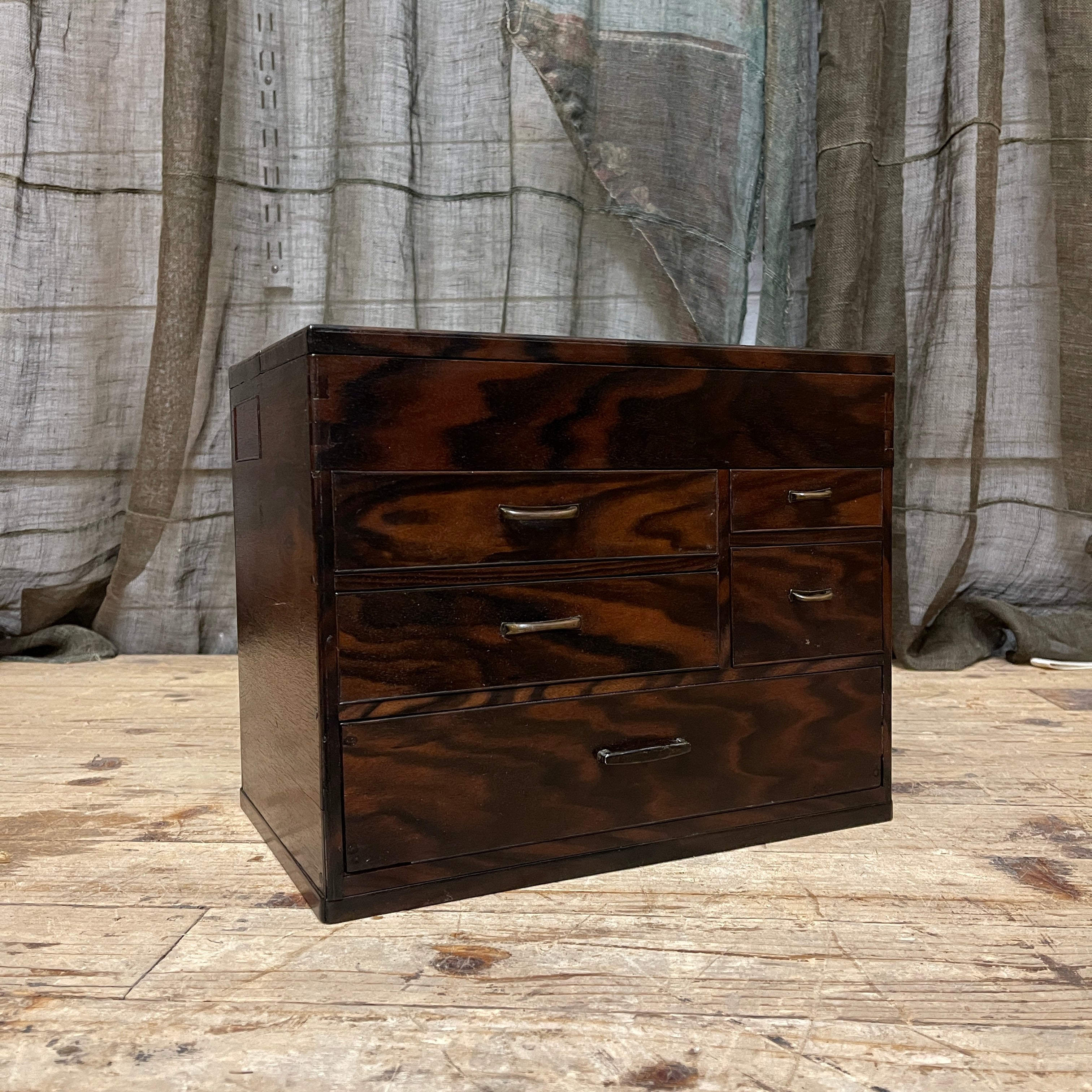 Vintage Japanese Sewing Box, Hari Bako - Rosewood | 1920's