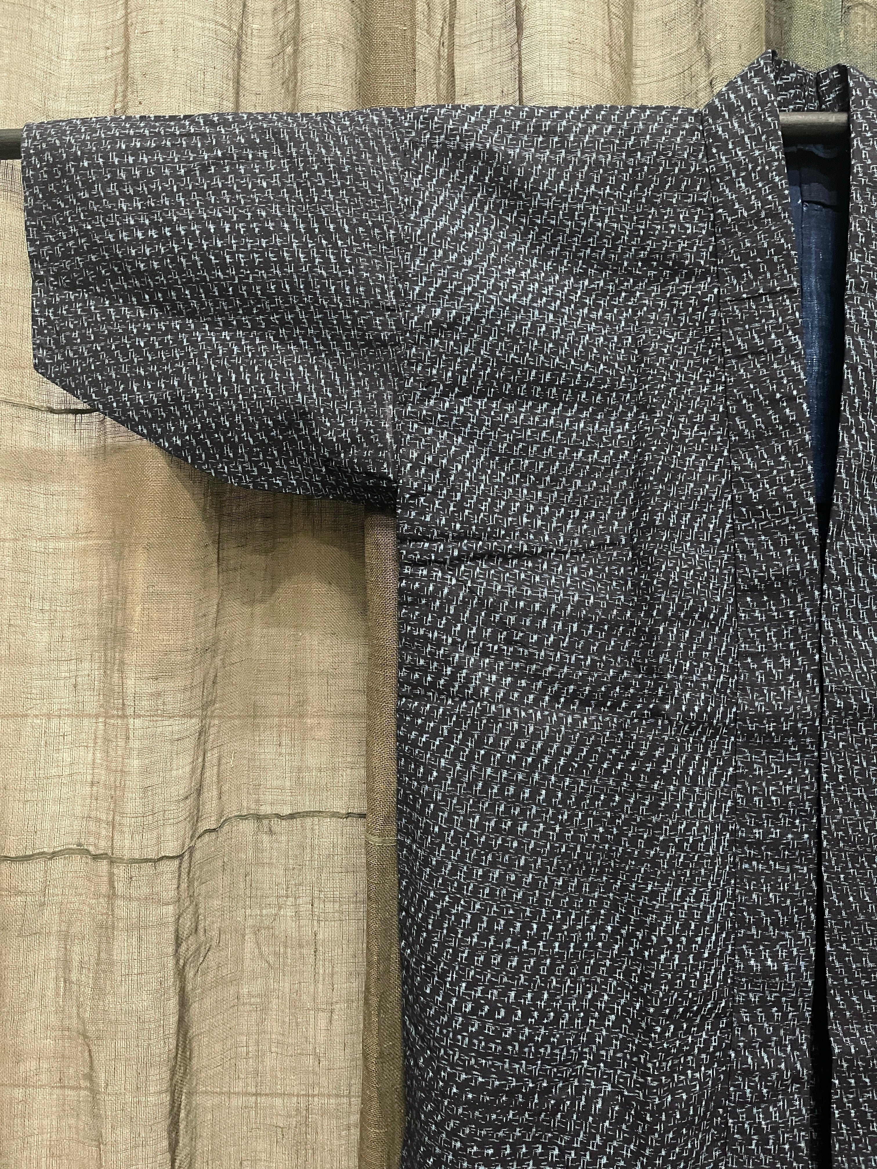 Vintage Japanese Kasuri Cotton Noragi Jacket | Indigo