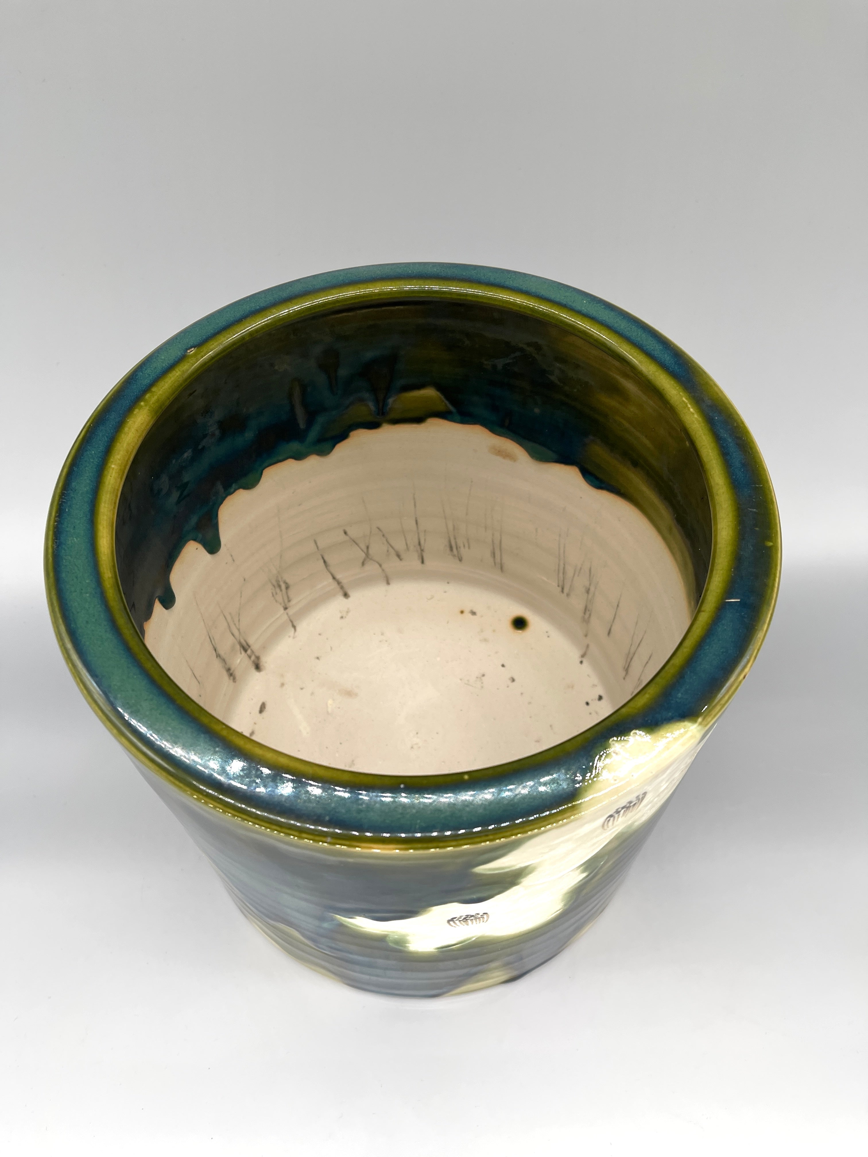 Japanes Oribe Porcelain Hibachi | c.1960