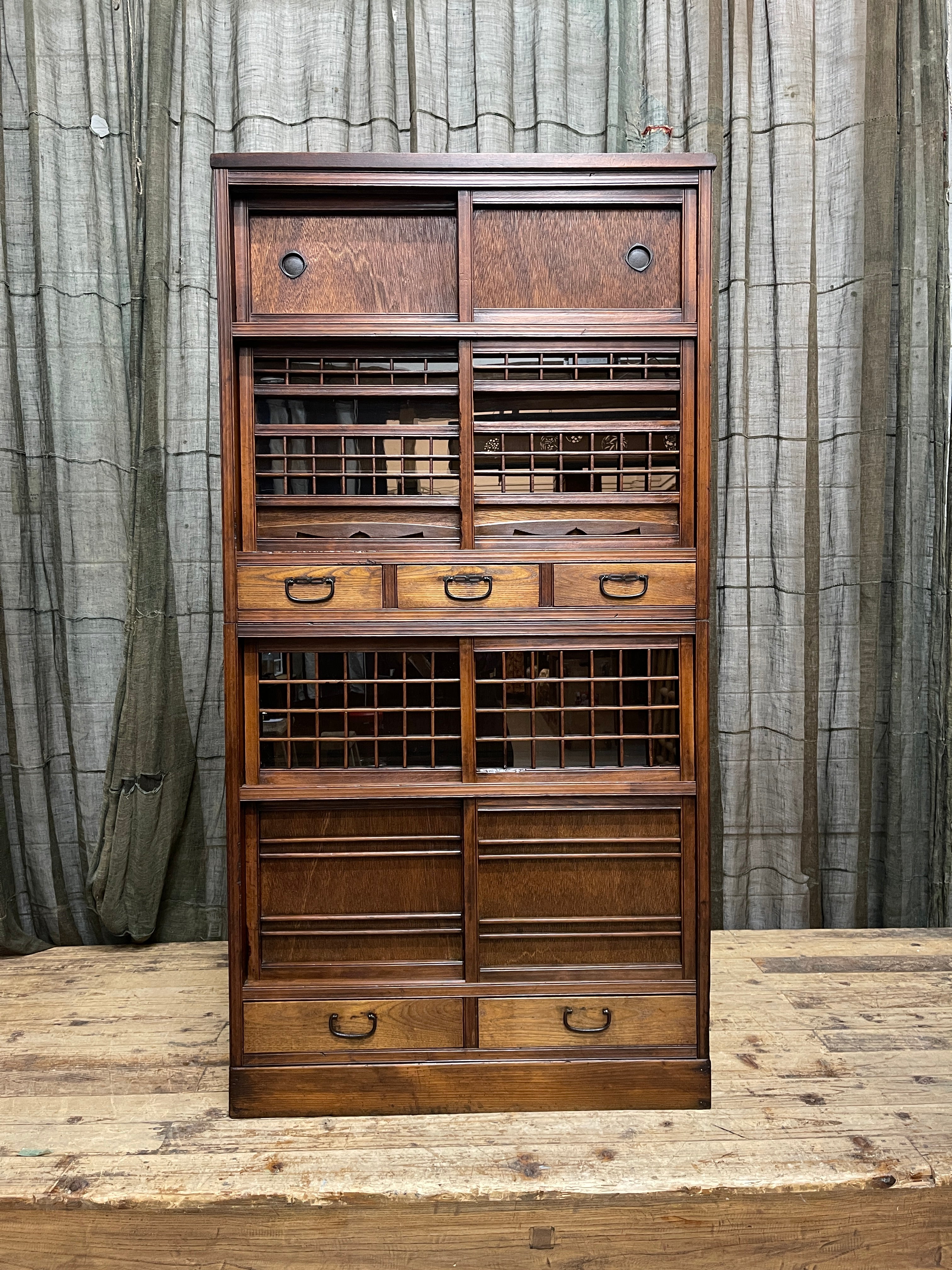 Mizuya, Antique Japanese Kitchen Cabinet - Elm & Cypress | Midcentury