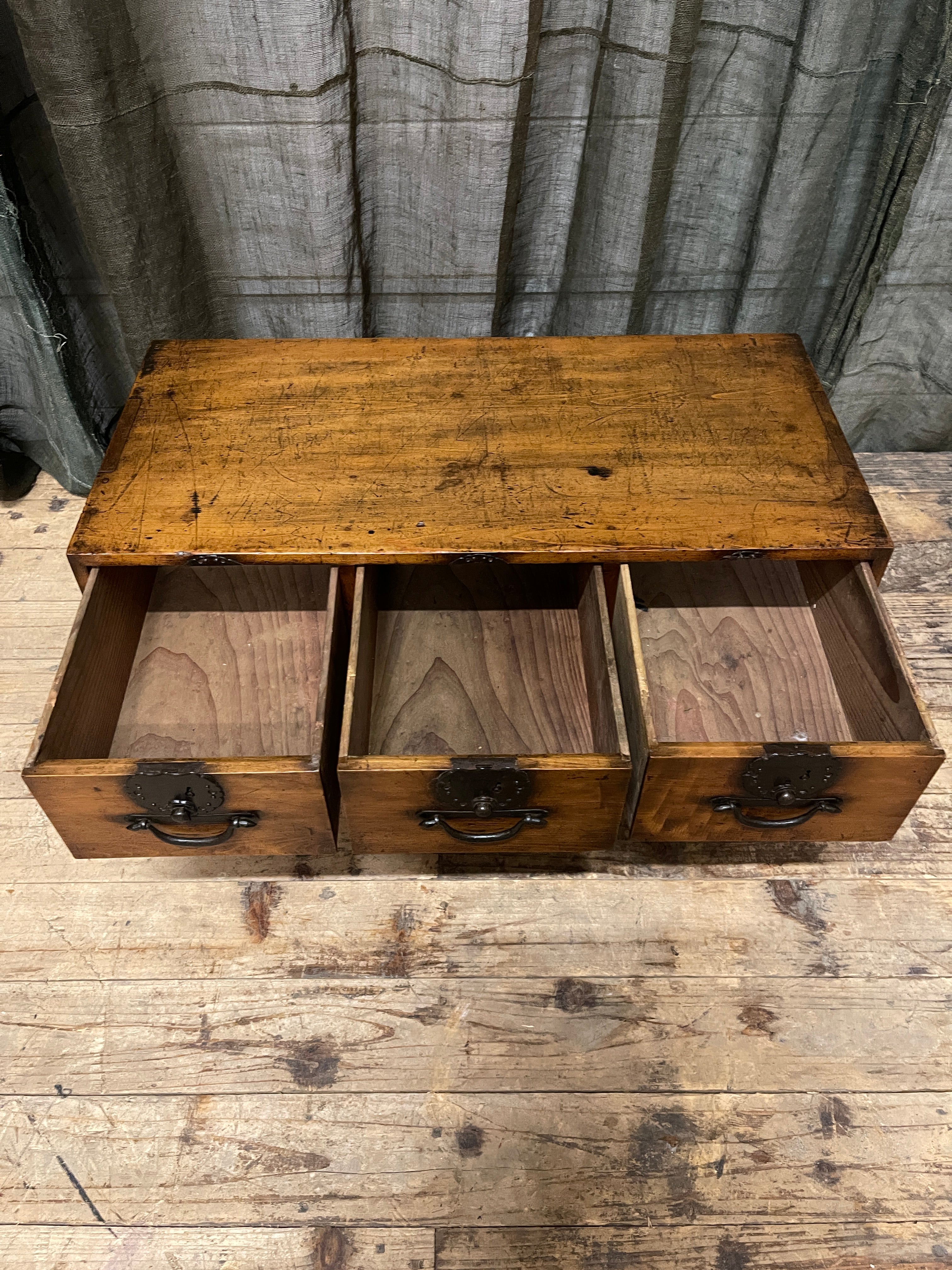 Antique Japanese Merchant's 5 Drawer Document Chest - Cypress | Meiji, late 19th Century