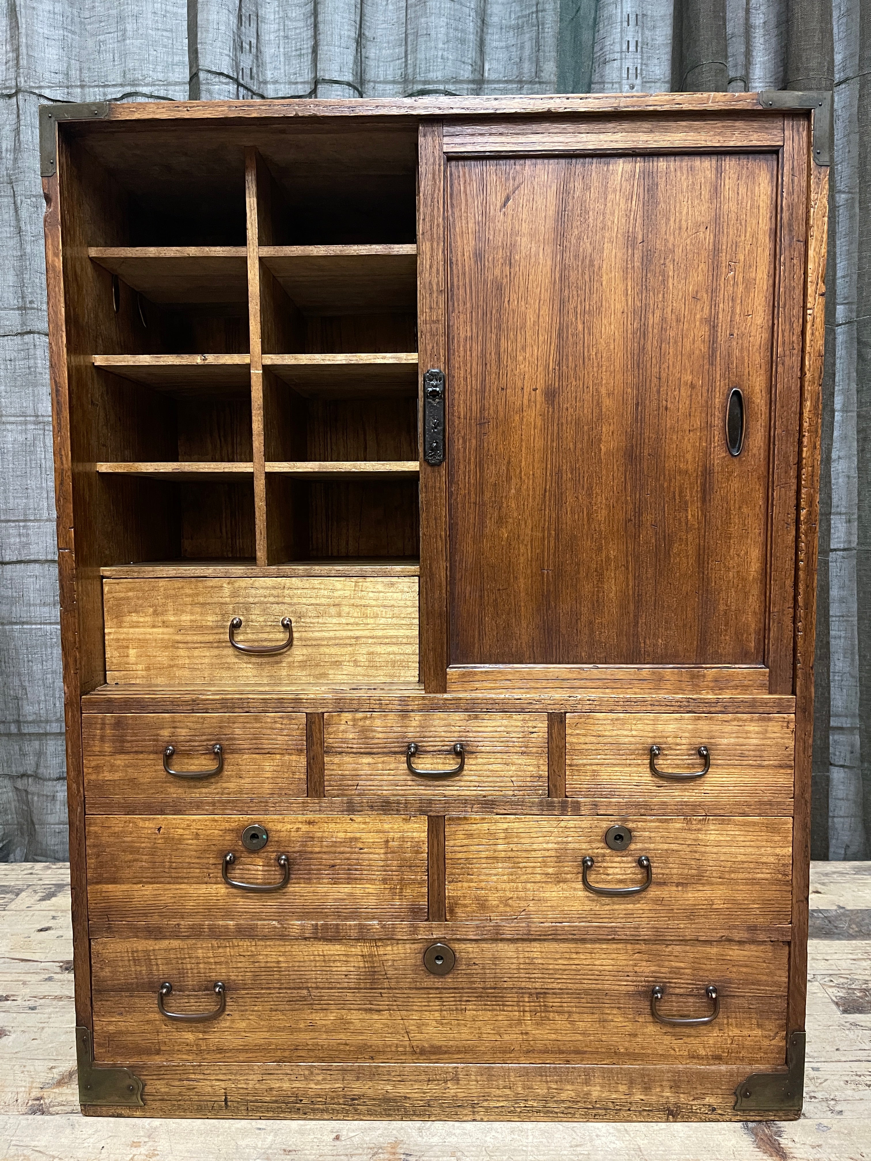 Japanese Choba Dansu, Merchant’s Storage Cabinet –  Paulownia | Showa