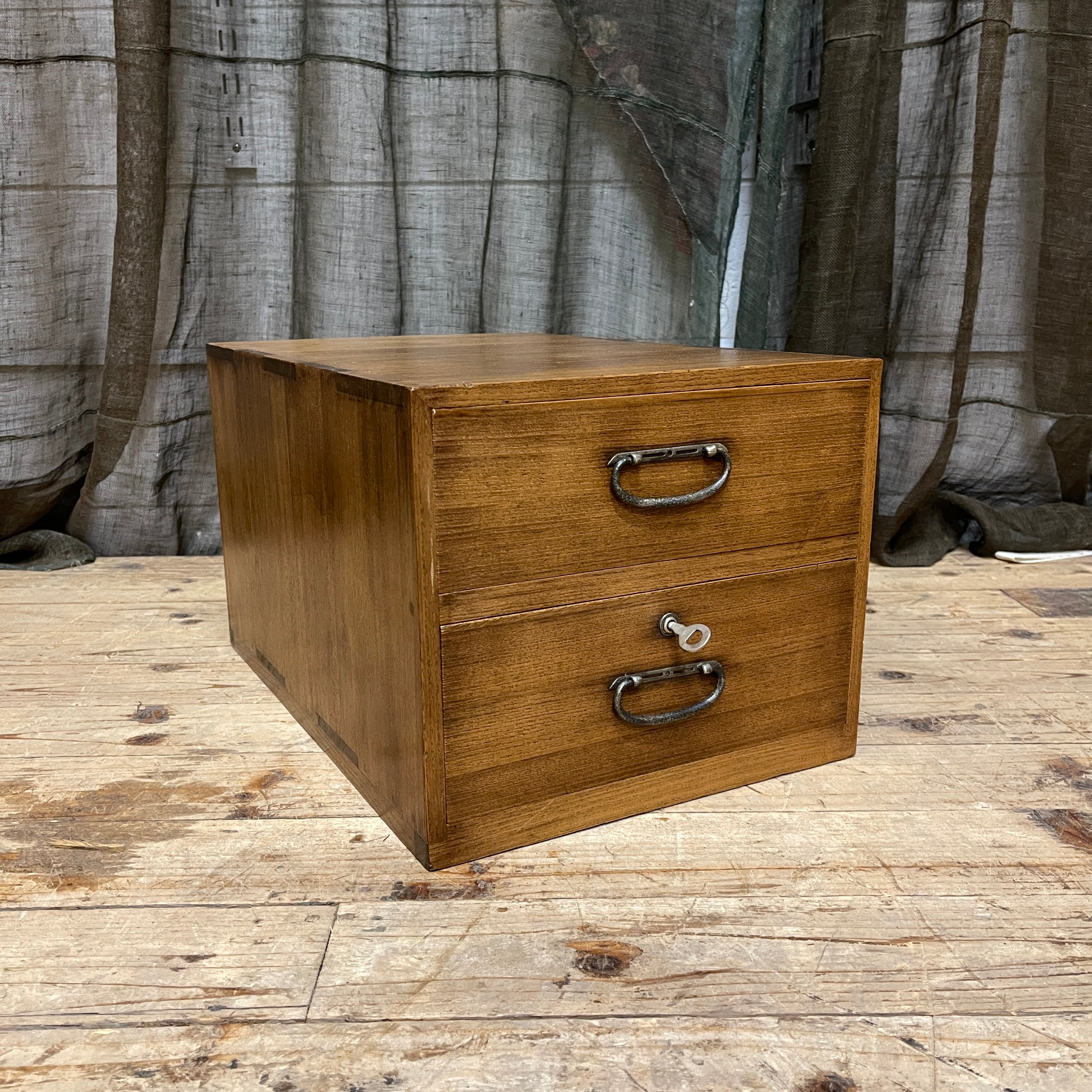 Japanese 2 Drawer Document Box - Paulownia | Midcentury