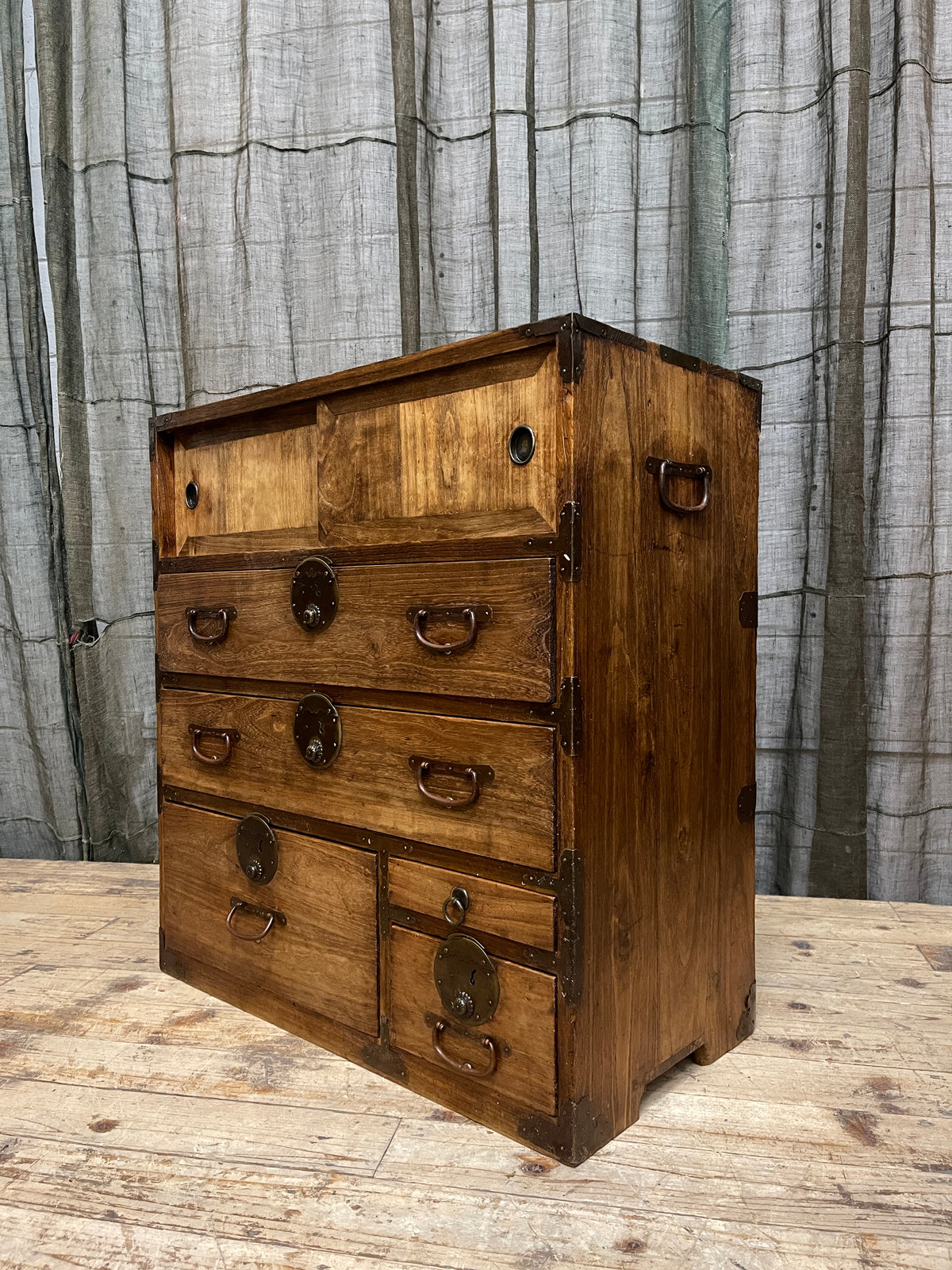 Ko Dansu, Japanese Side Cabinet - Paulownia | Taisho