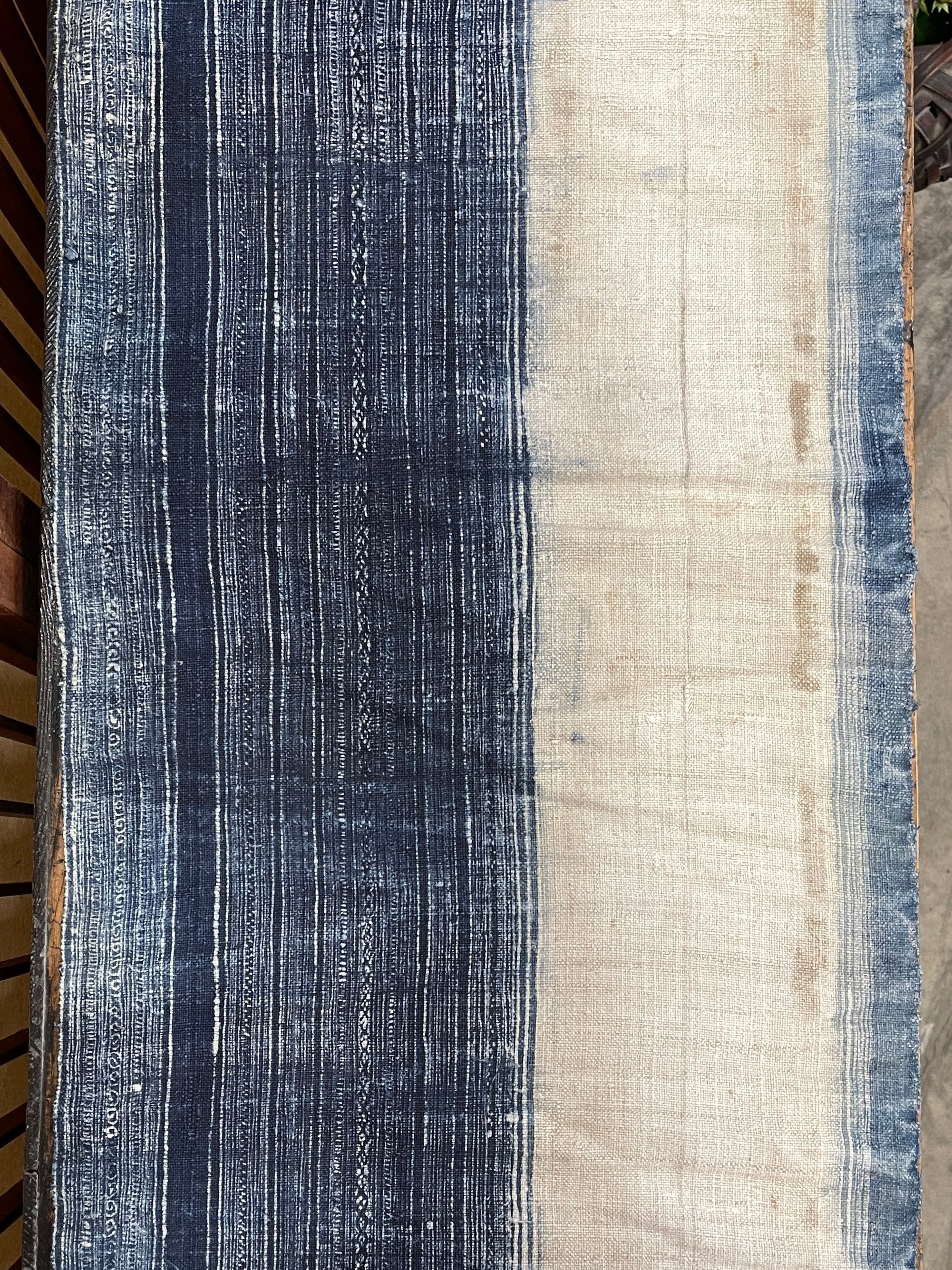 Vintage Hmong Hemp Indigo Batik
