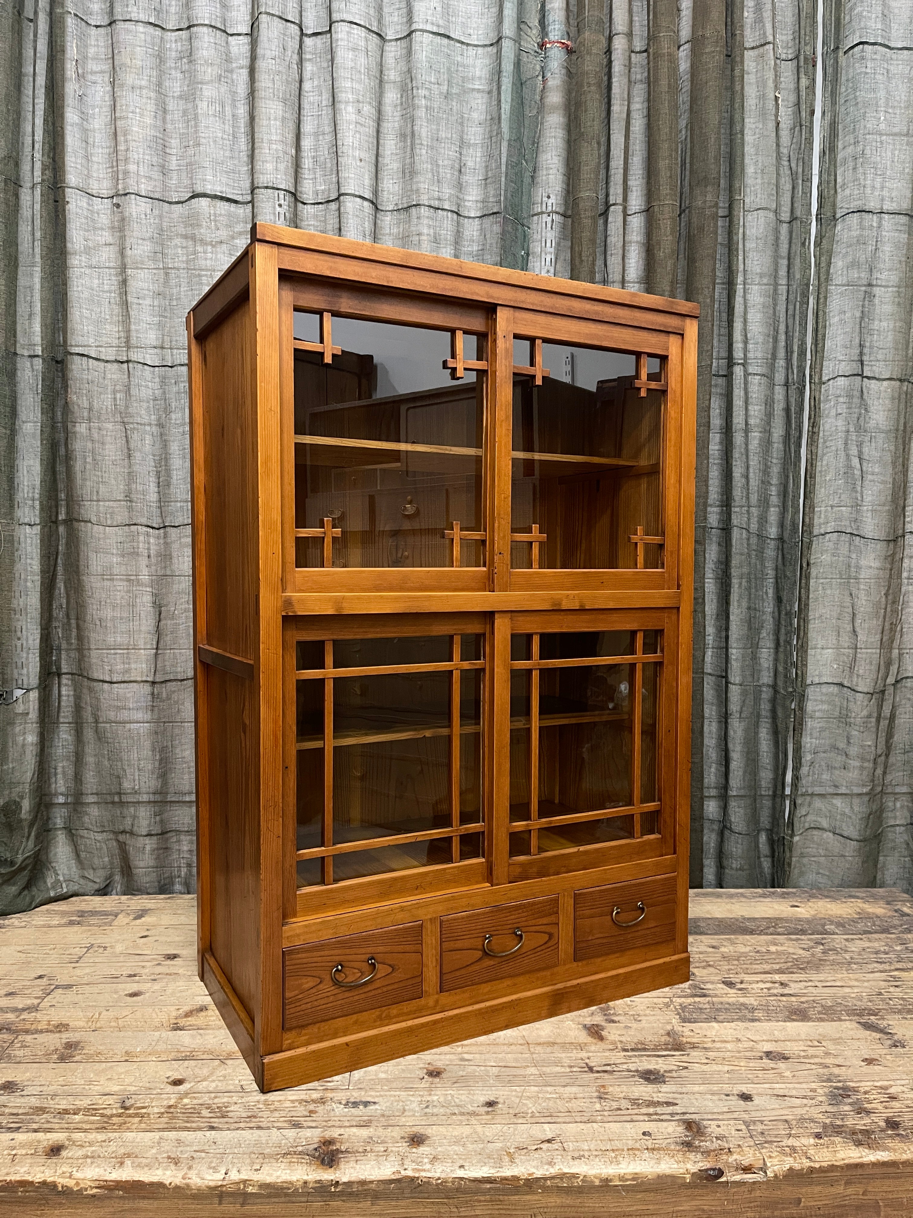 Japanese Mizuya, Kitchen Cabinet - Cedar & Elm | Taisho, c.1920