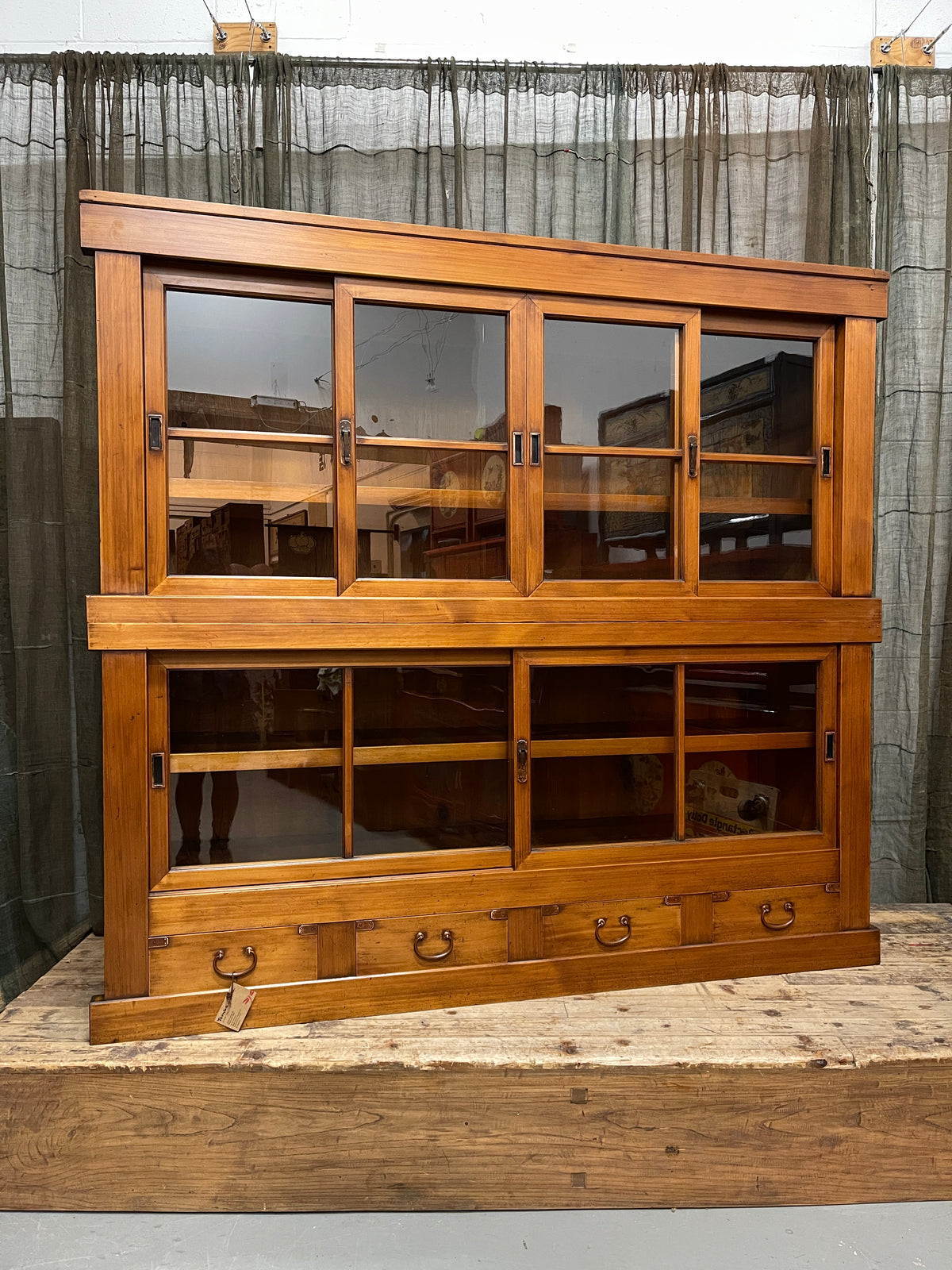Japanese Shop Display Cabinet - Cypress & Cedar | Meiji