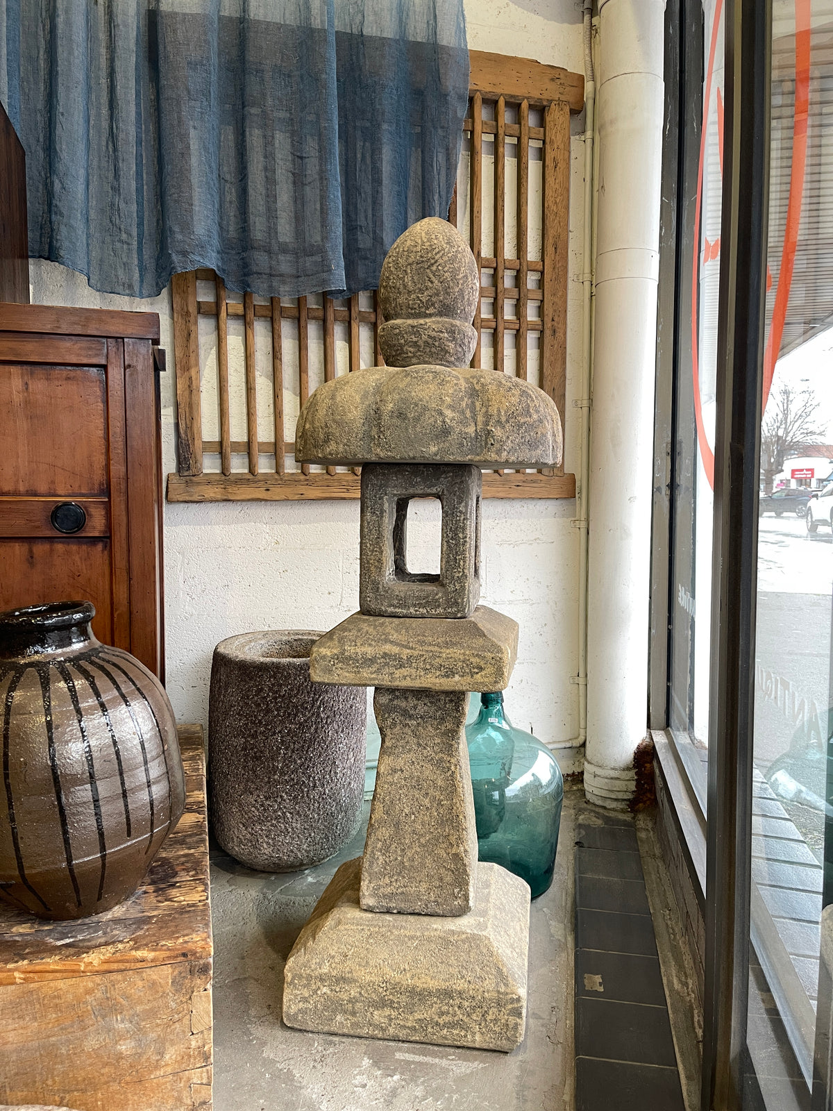 Chinese Tall Stone Lantern