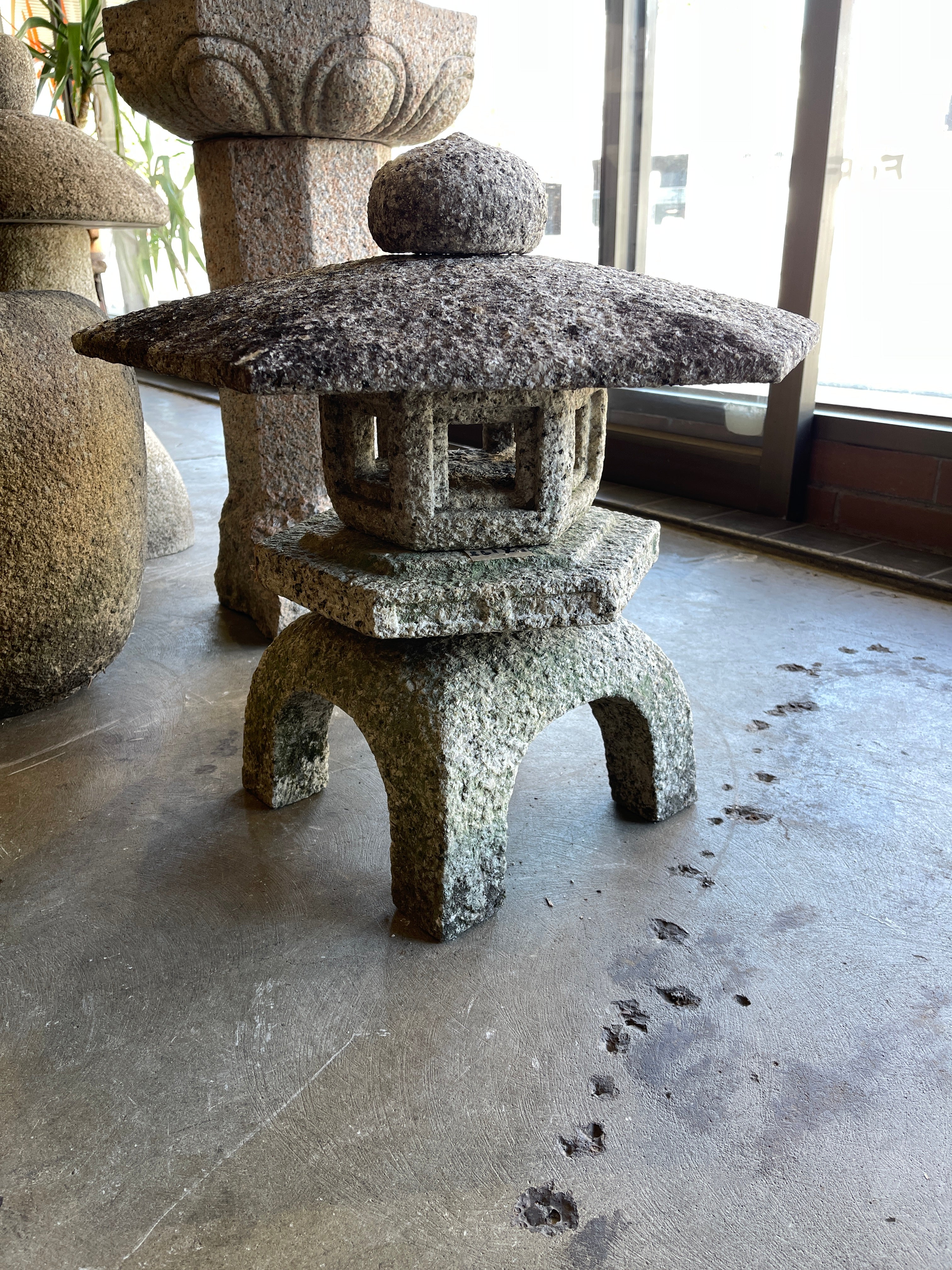 Japanese Yukimi Snow Garden Lantern - Granite | Meiji