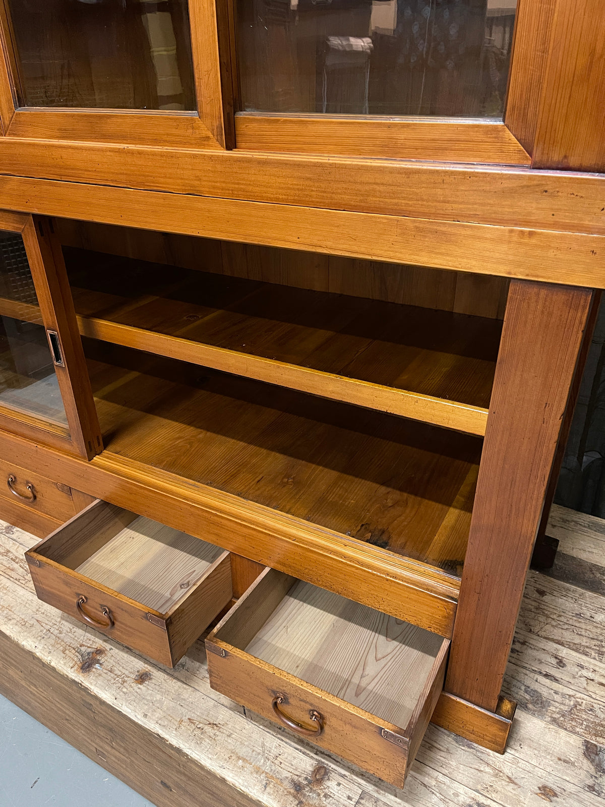 Japanese Shop Display Cabinet - Cypress & Cedar | Meiji