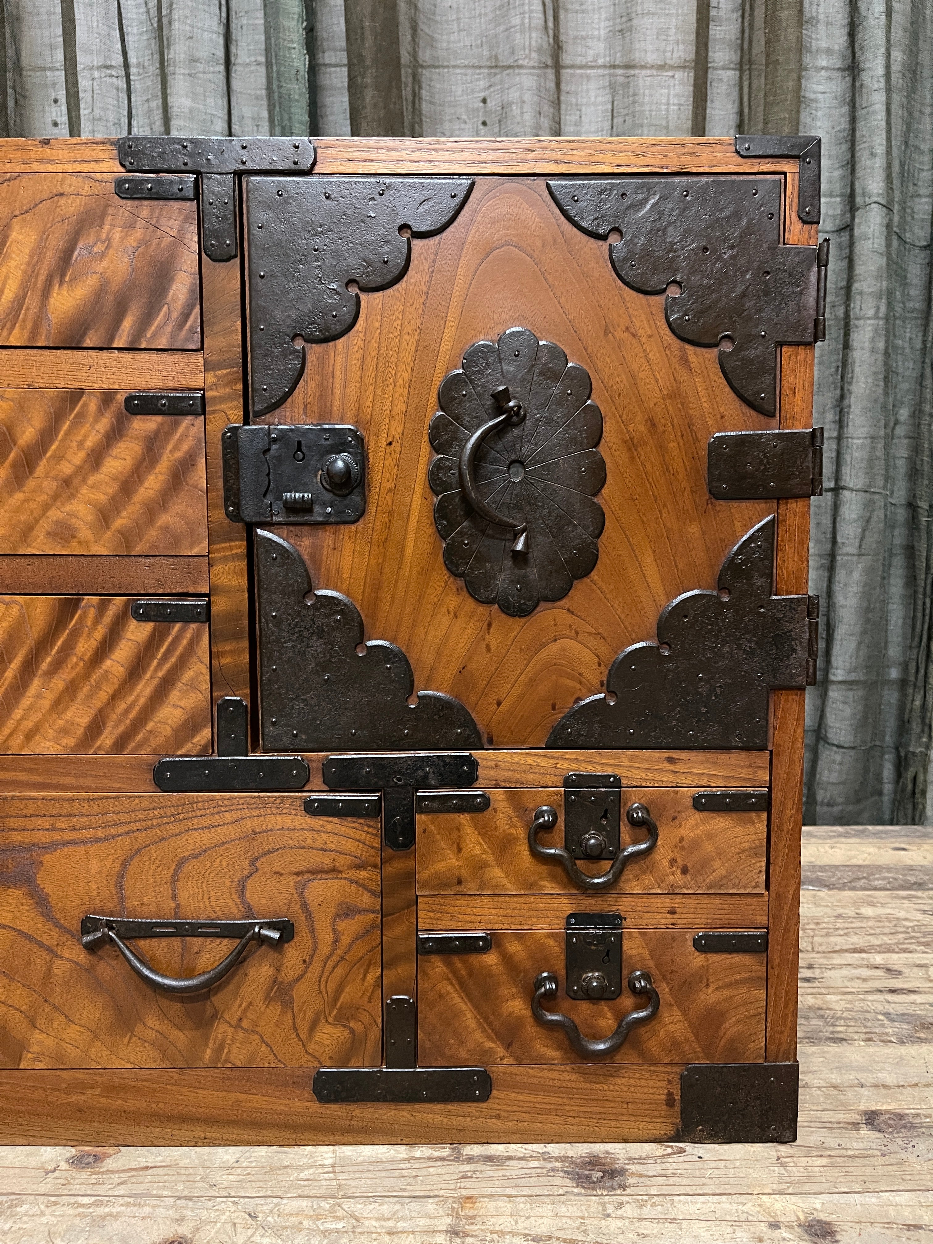 Japanese Choba Dansu, Merchant's Chest - Elm | c.1900