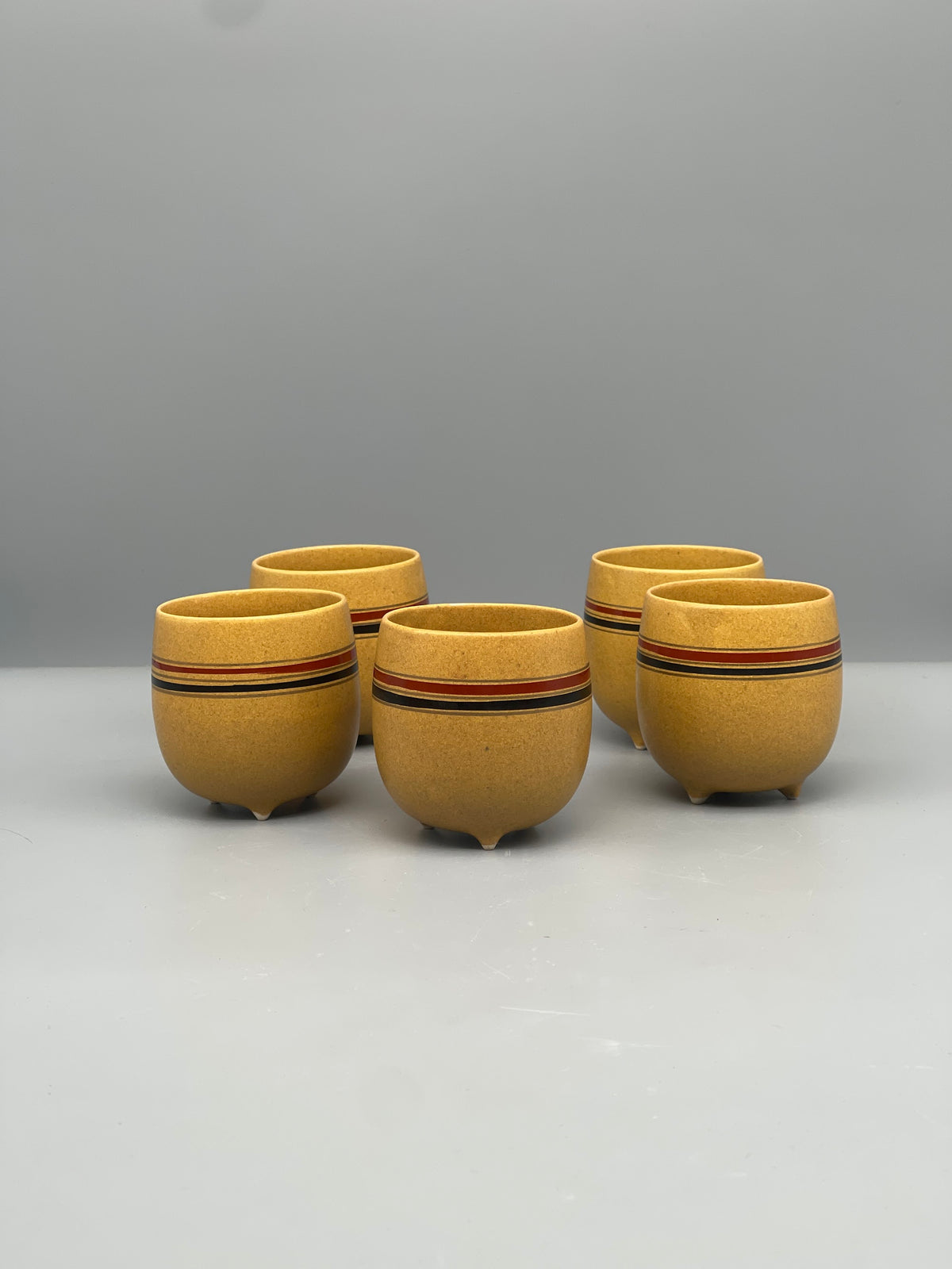 Vintage Japanese Arita Porcelain Teacups, Set of 5