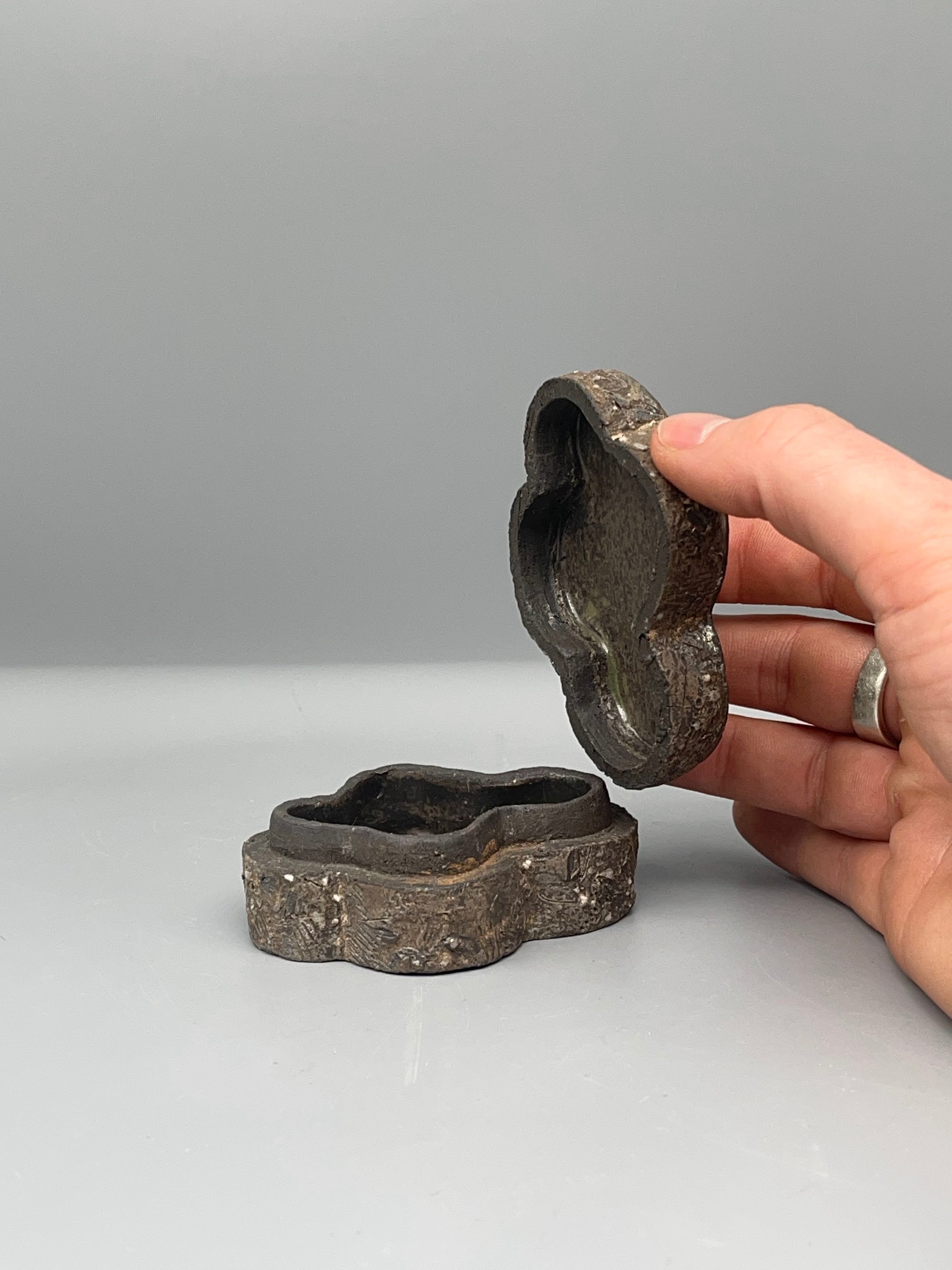 Vintage Japanese Kogo, Incense Container - Quatrefoil