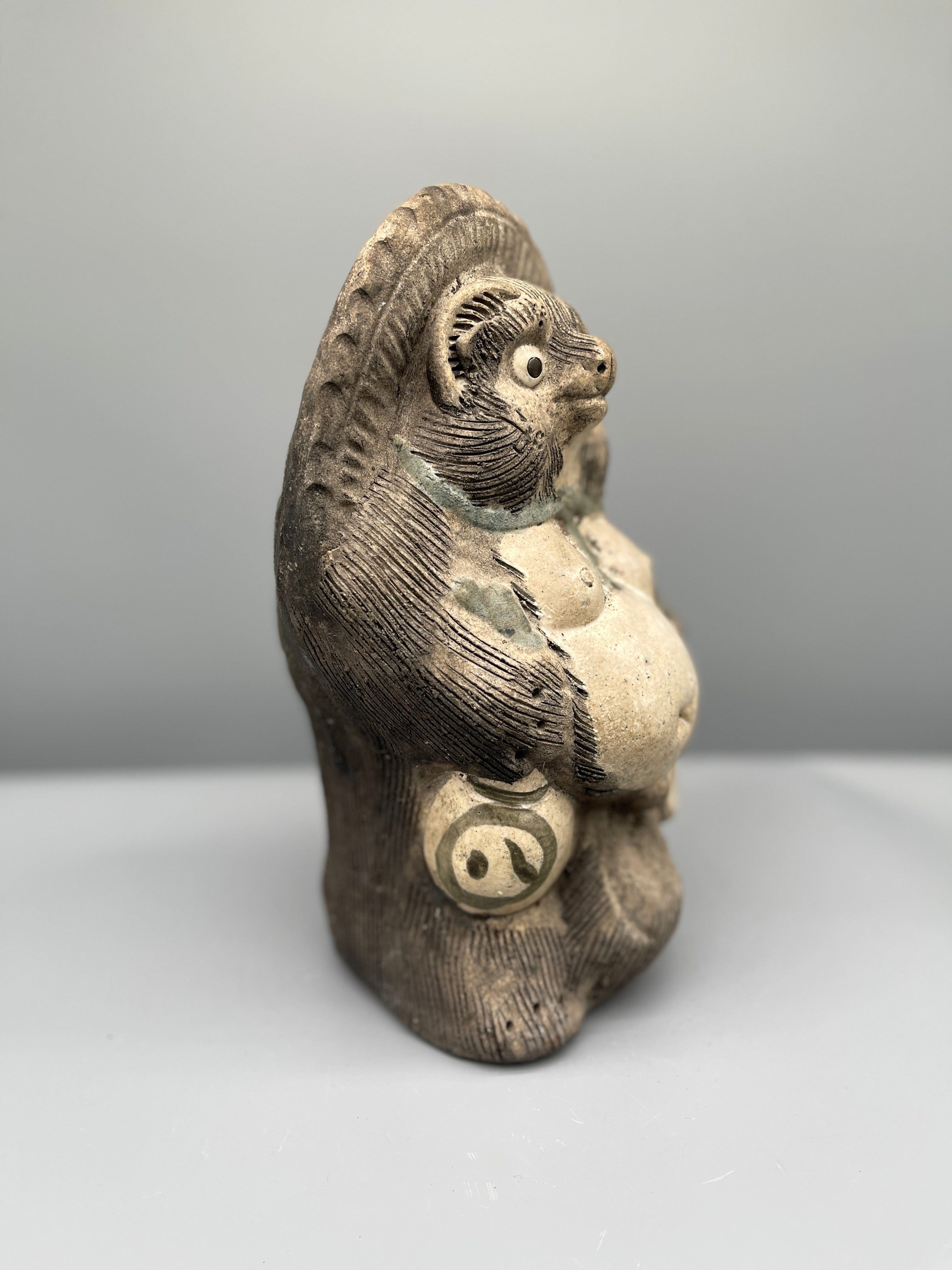 Vintage Tanuki Statue, Hand-Crafted