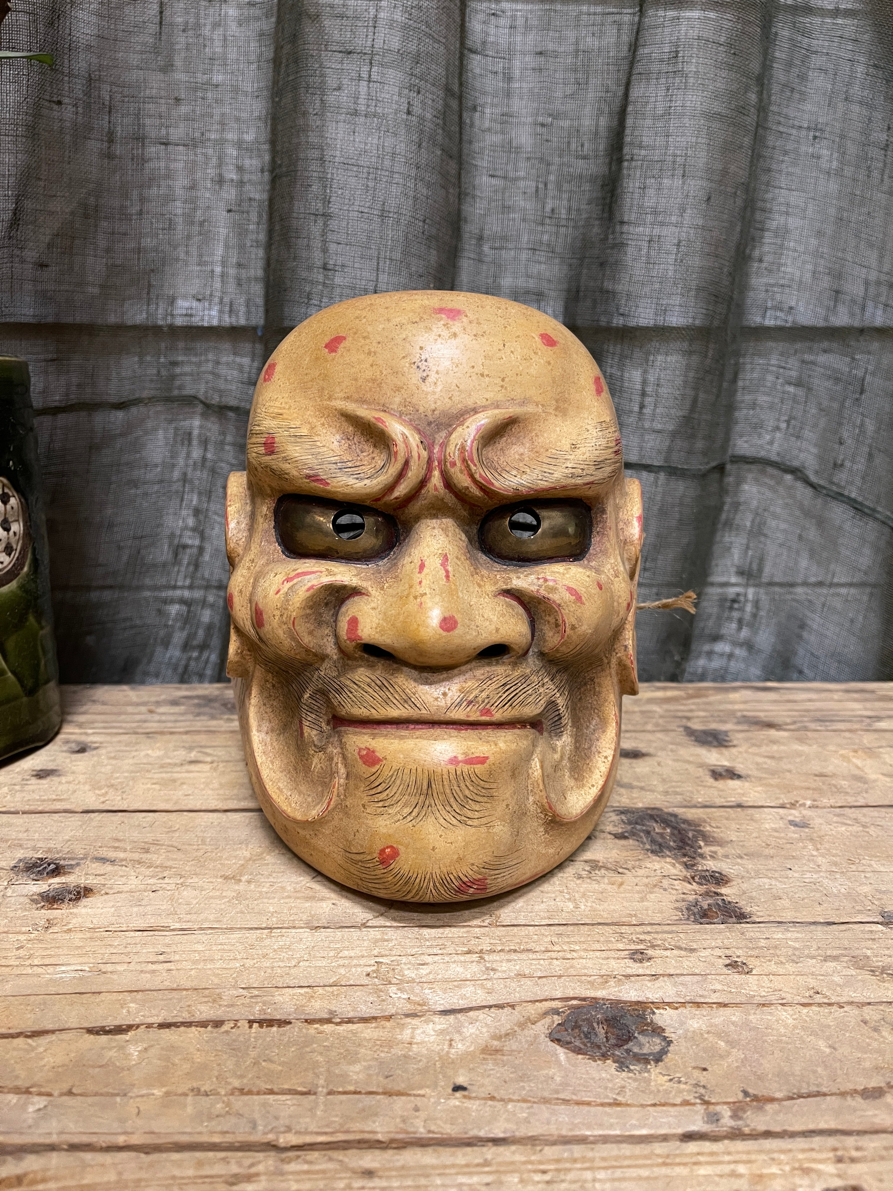 Vintage Japanese Noh Mask - O Beshimi