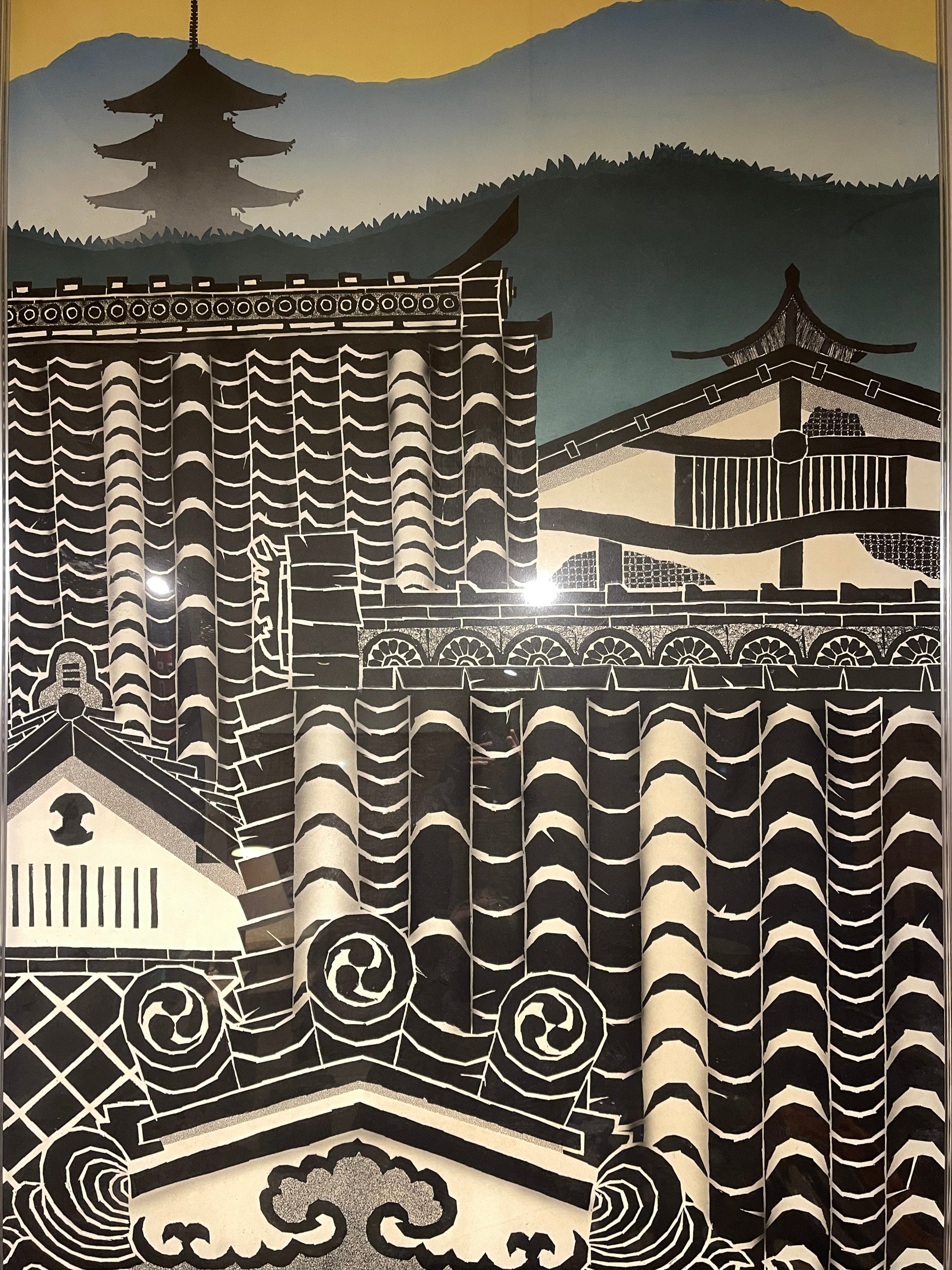 XLarge Japanese Woodblock Print By Katsujiro Terashi