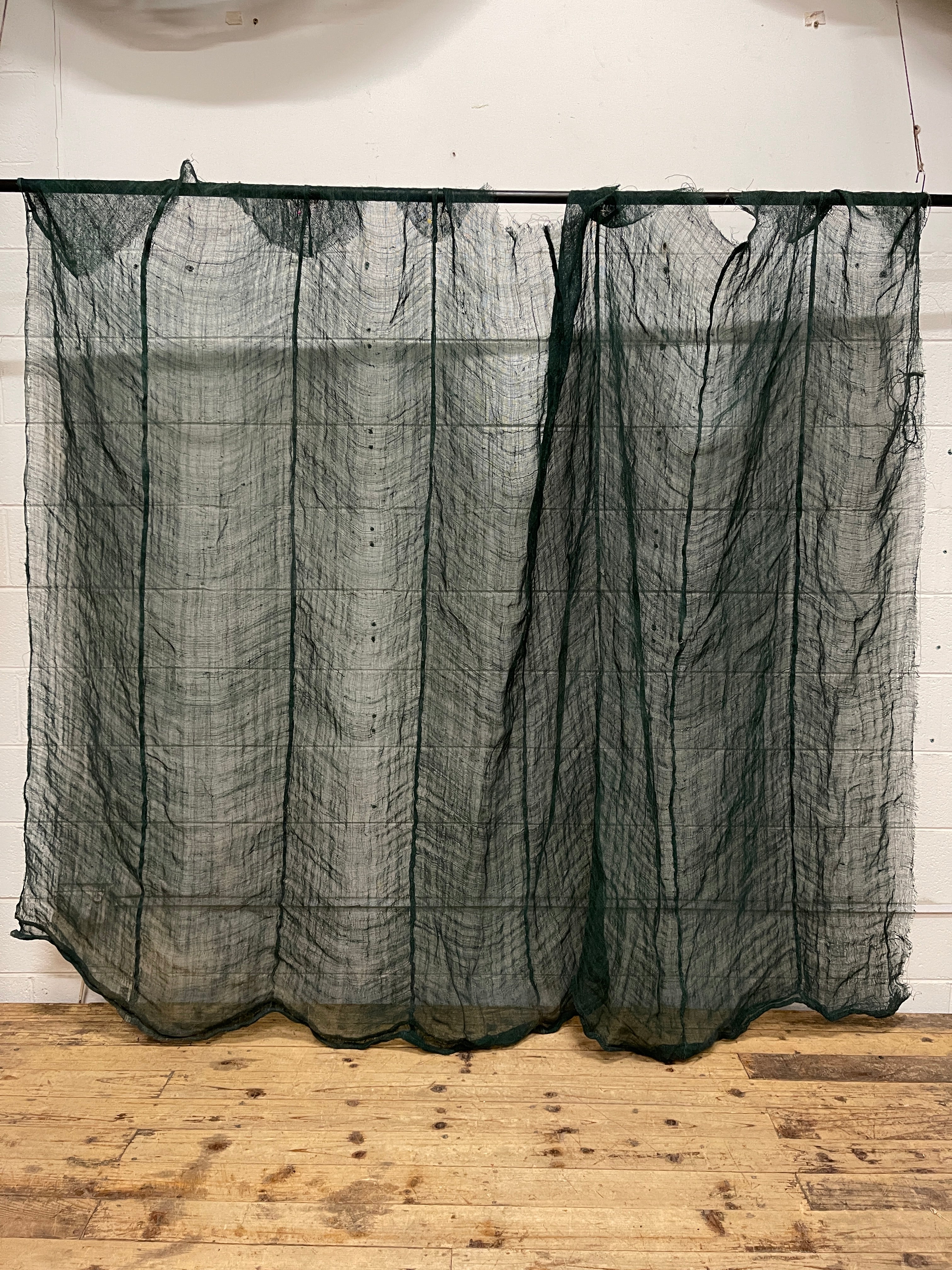 Vintage Japanese Hemp Mosquito Net Fabric - 8 panel