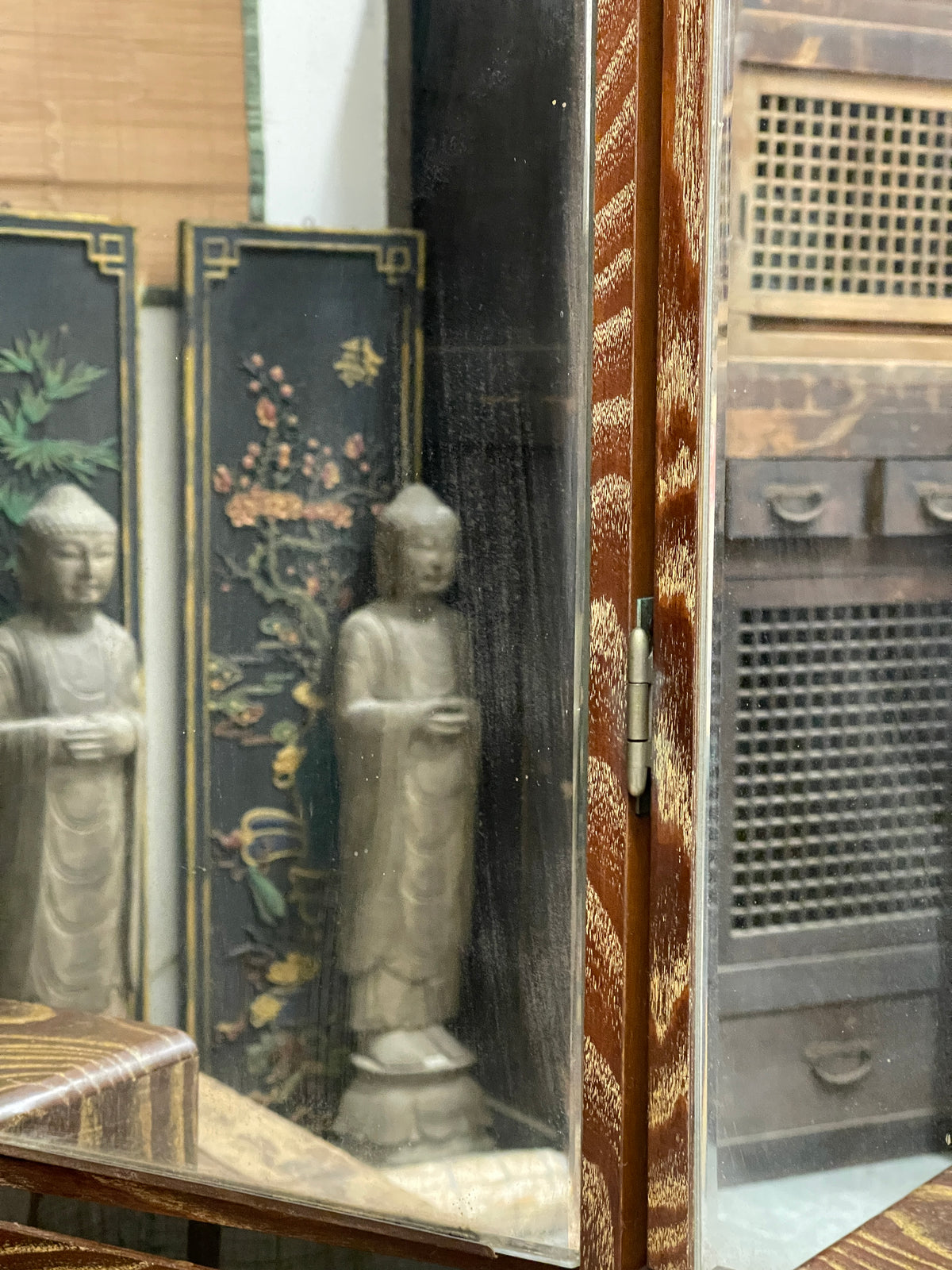 Japanese Mirror Chest Kyo Dai | Showa