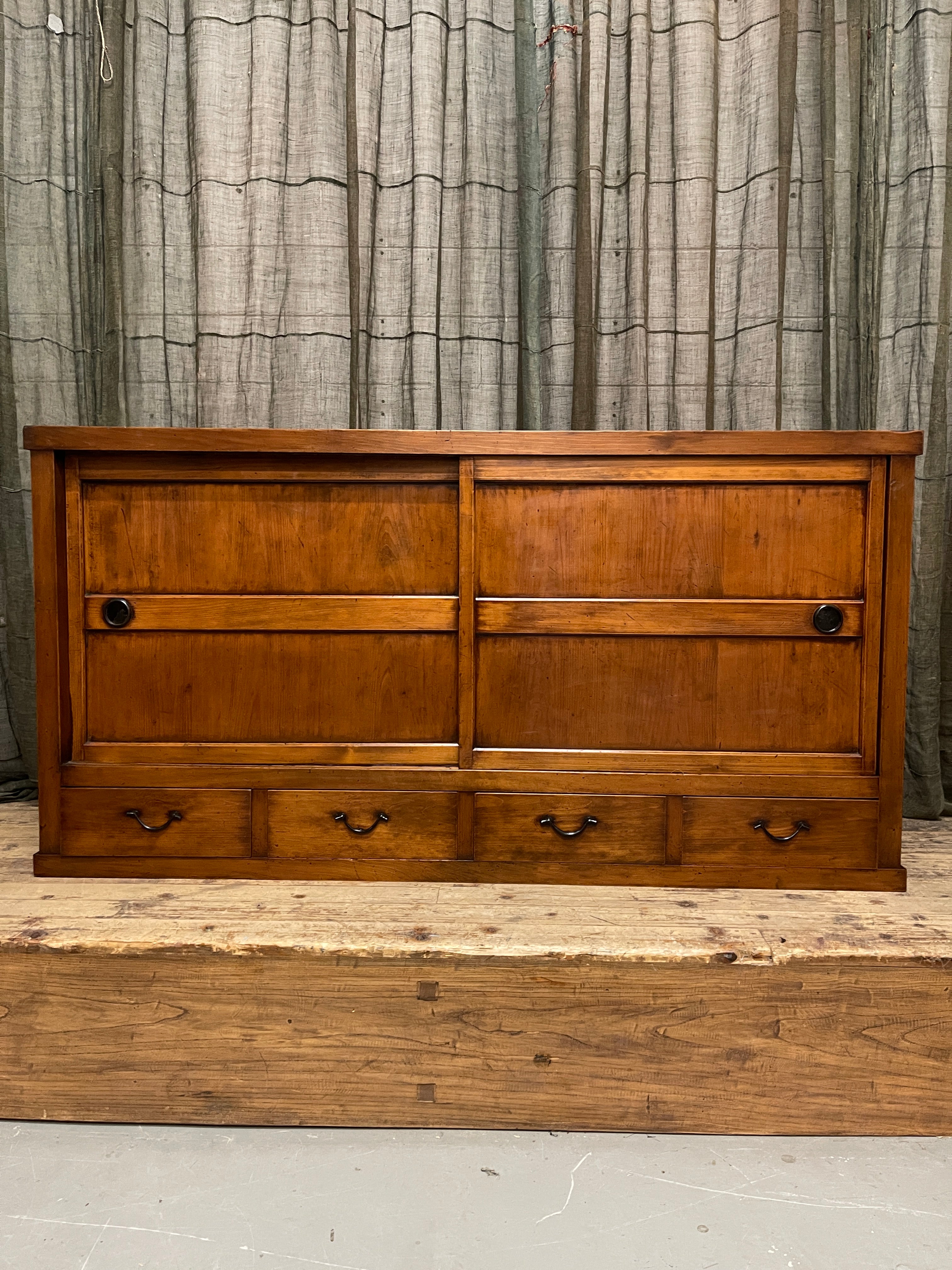 Antique Japanese Sideboard From Gifu- Cypress | Meiji