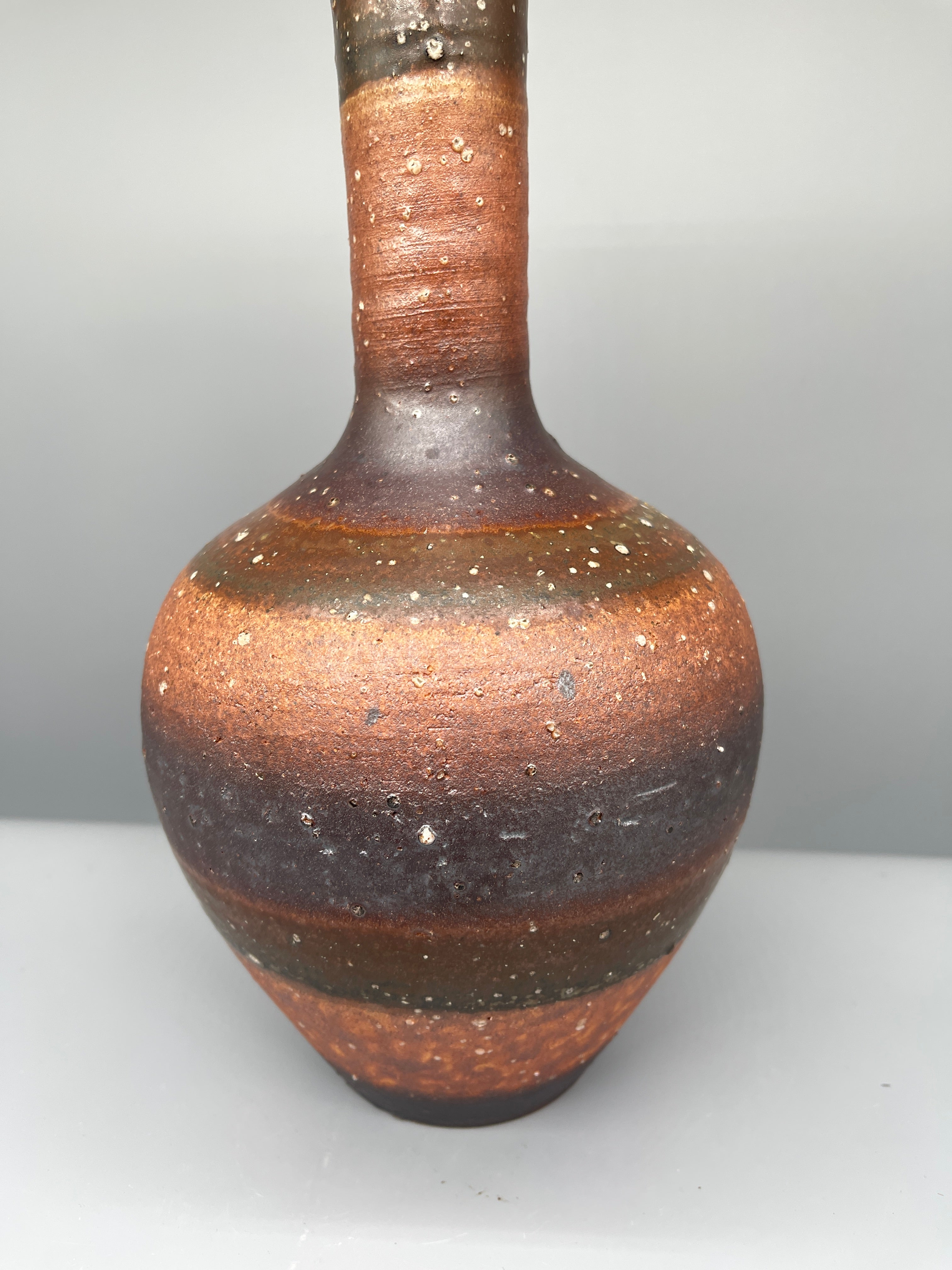 Vintage Japanese Stoneware Vase - Bizen Ware
