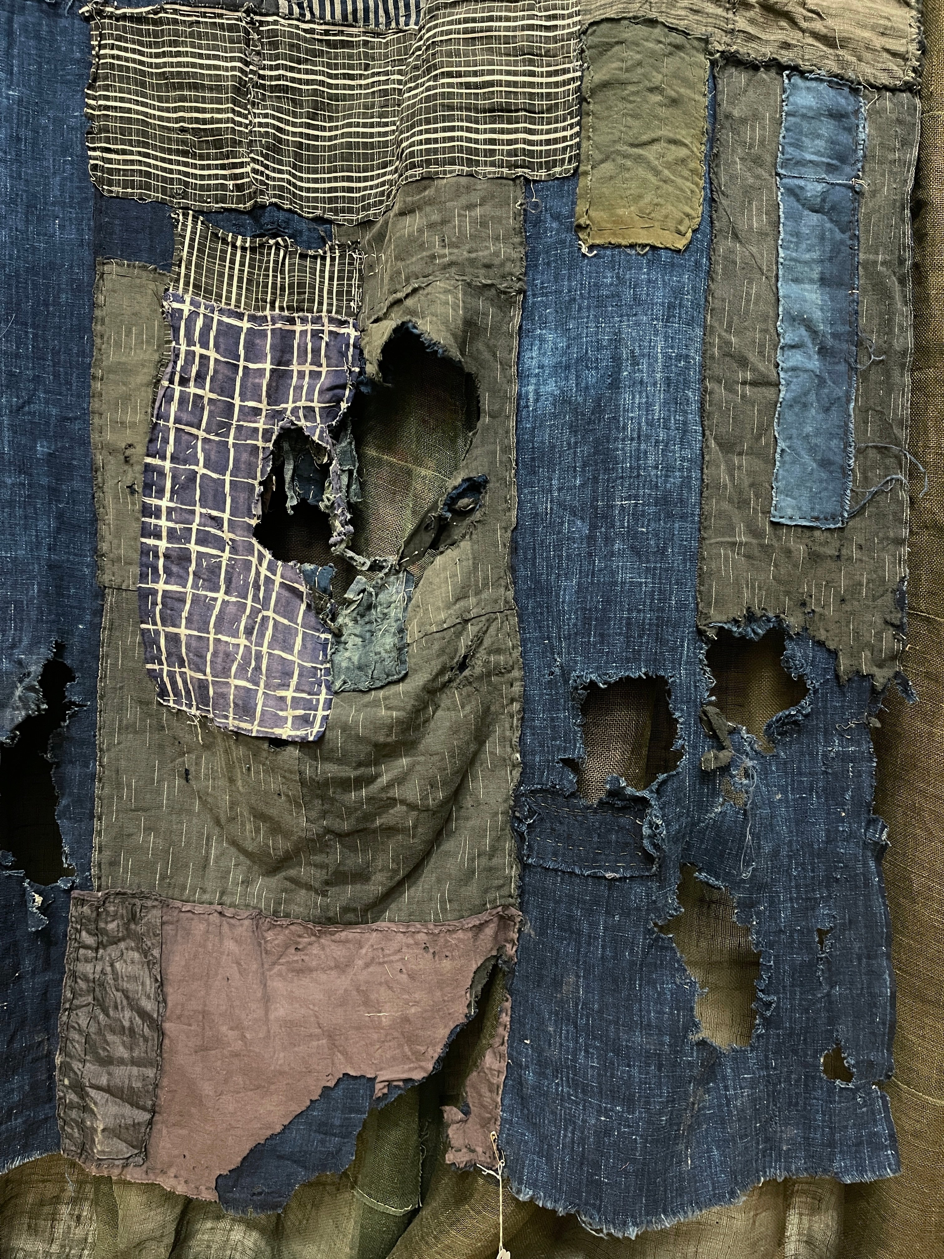 Antique Japanese Indigo Boro Cloth