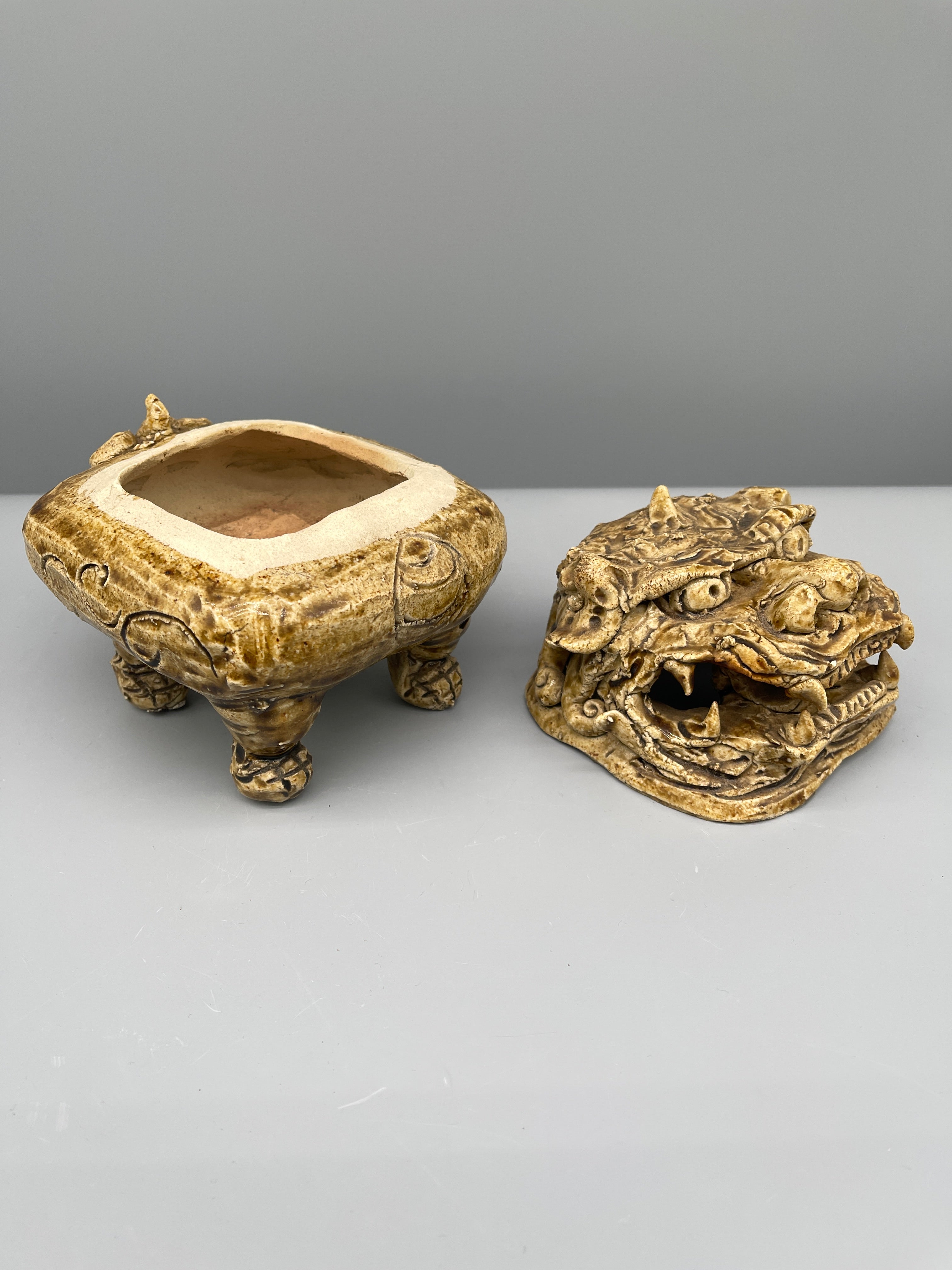 Japanese Koro, Incense Burner, Shi Shi- shaped