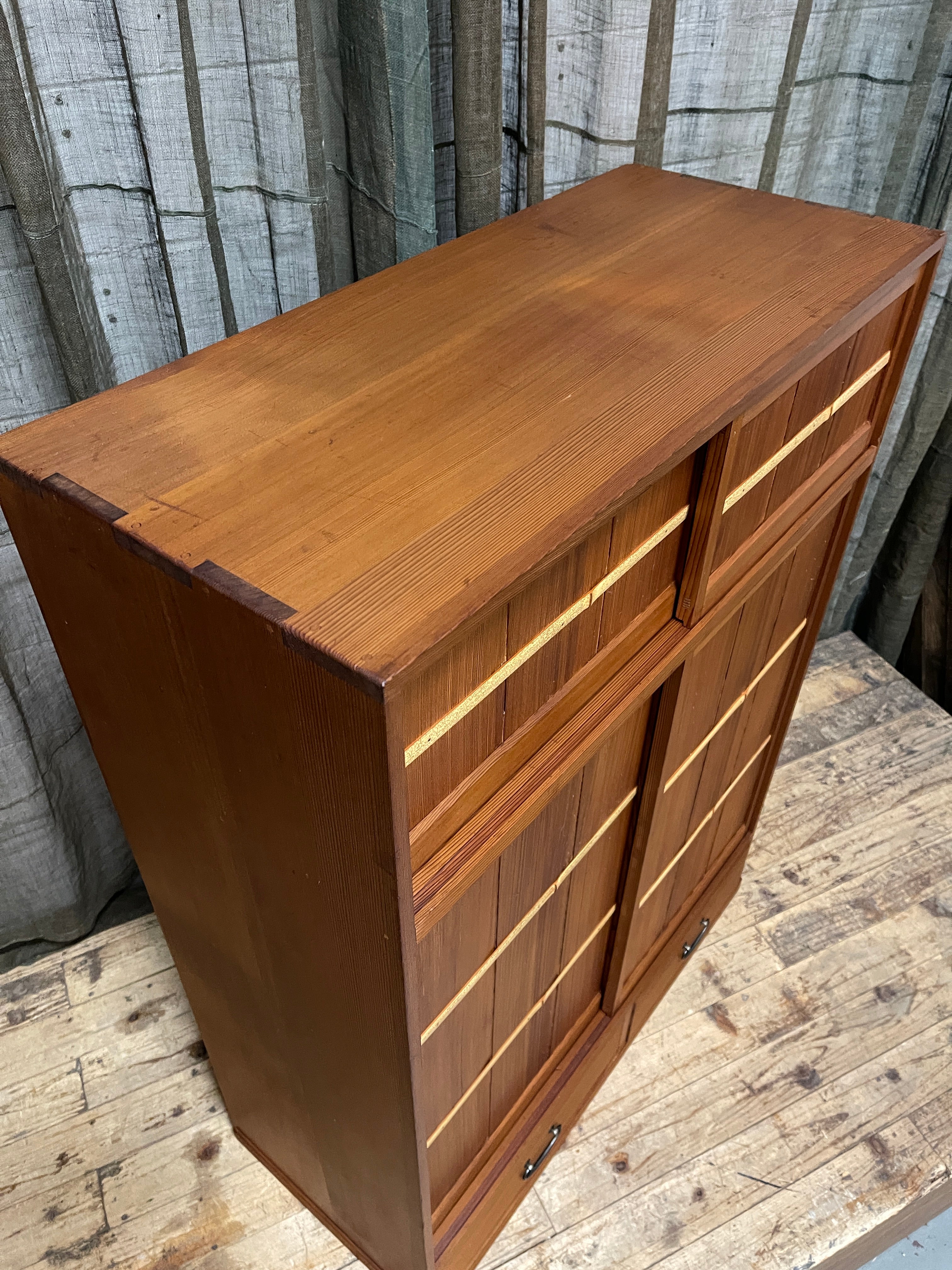 Cha-Mizuya Dansu, Japanese Tea Cabinet - Cedar | Showa