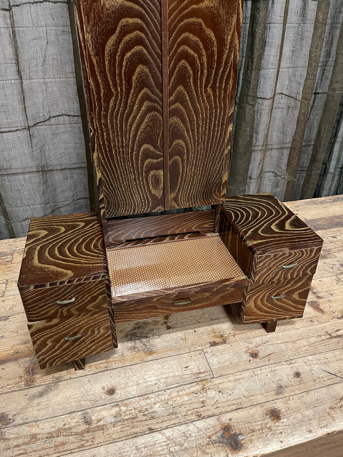 Japanese Mirror Chest Kyo Dai | Showa