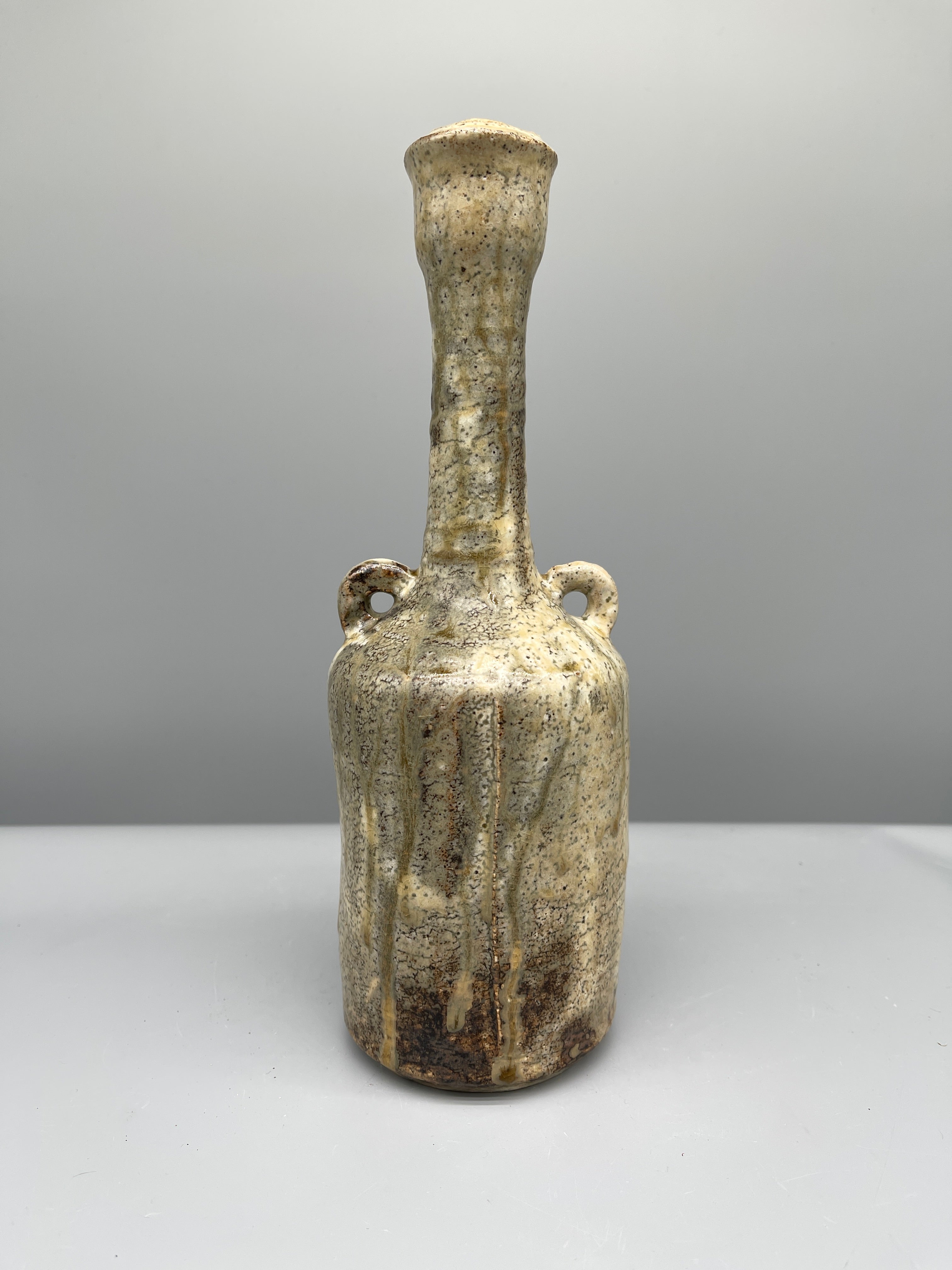 Vintage Japanese Shigaraki Vase - Earthy Tone