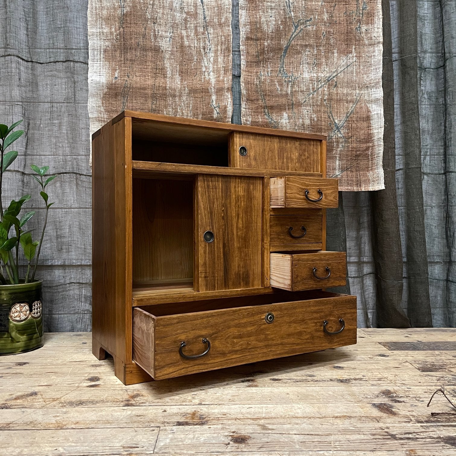 Ko Dansu, Japanese Side Cabinet - Cedar & Paulownia | 1920's