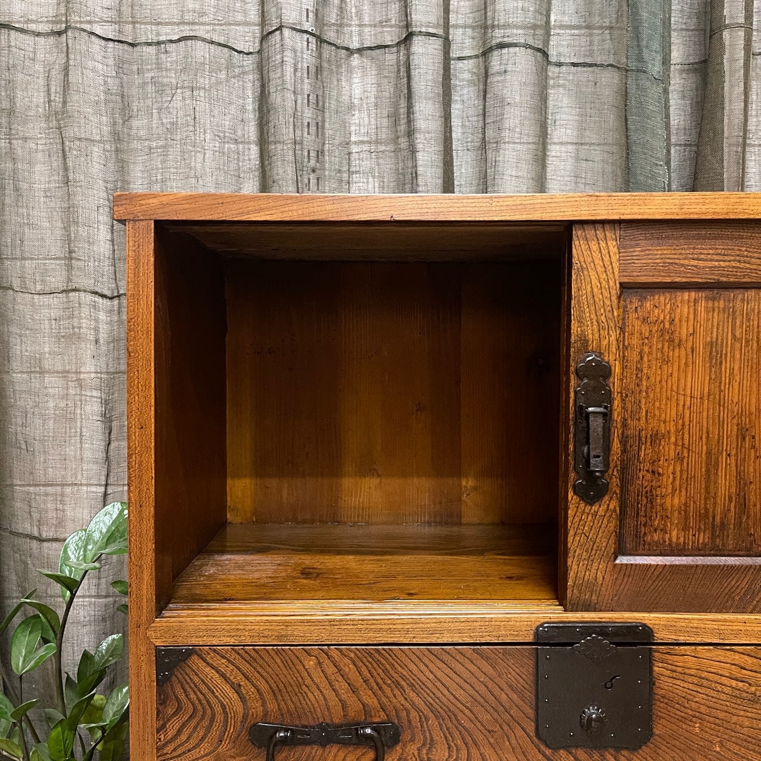 Antique Japanese Storage Cabinet - Elm & Cedar | Meiji, late 1800's