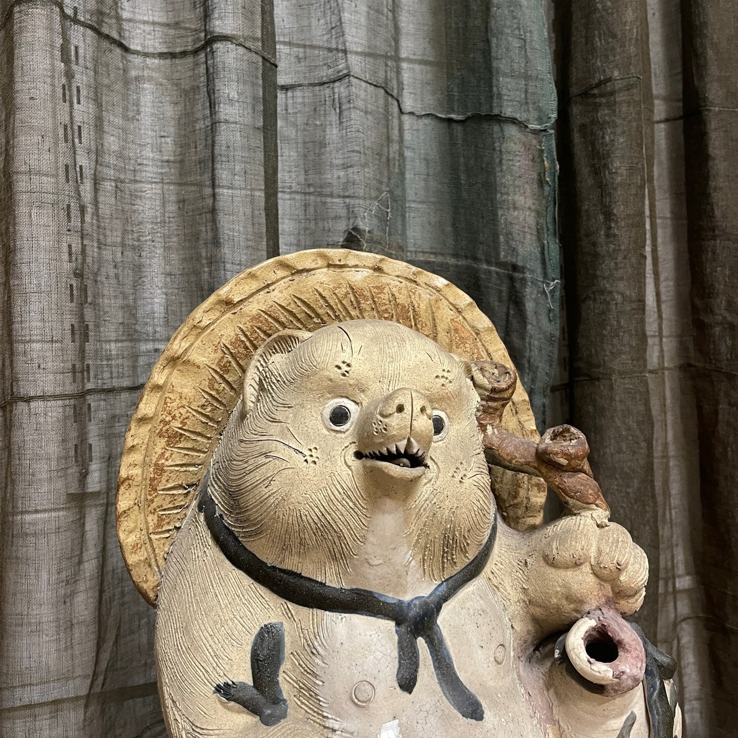 Large Vintage Japanese Tanuki - Ceramic | c.1950s