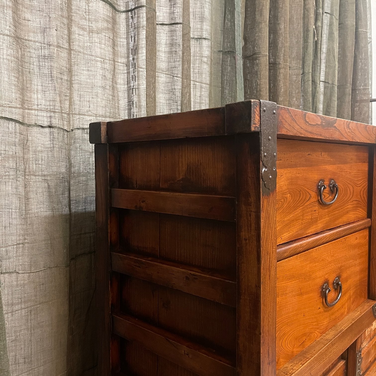 Karuma Dansu, Antique Japanese Wheeled Storage Cabinet - Elm | Edo, Mid 1800's