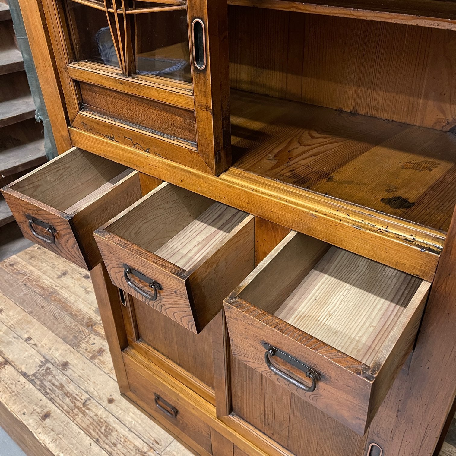 Japanese Mizuya, Kitchen Cabinet - Cedar, Cypress, Elm | c.1890