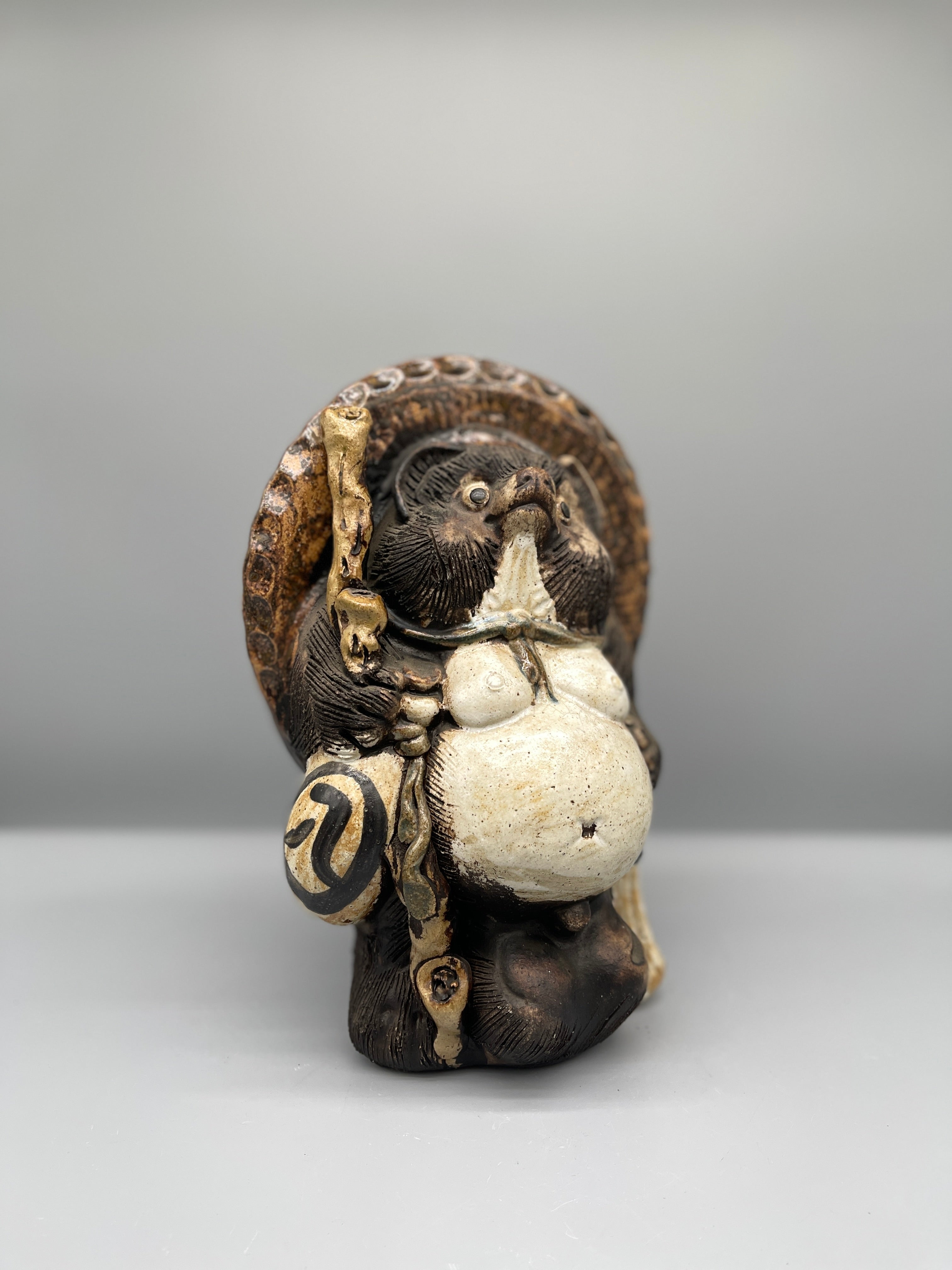 Vintage Tanuki Statue, Hand-Crafted