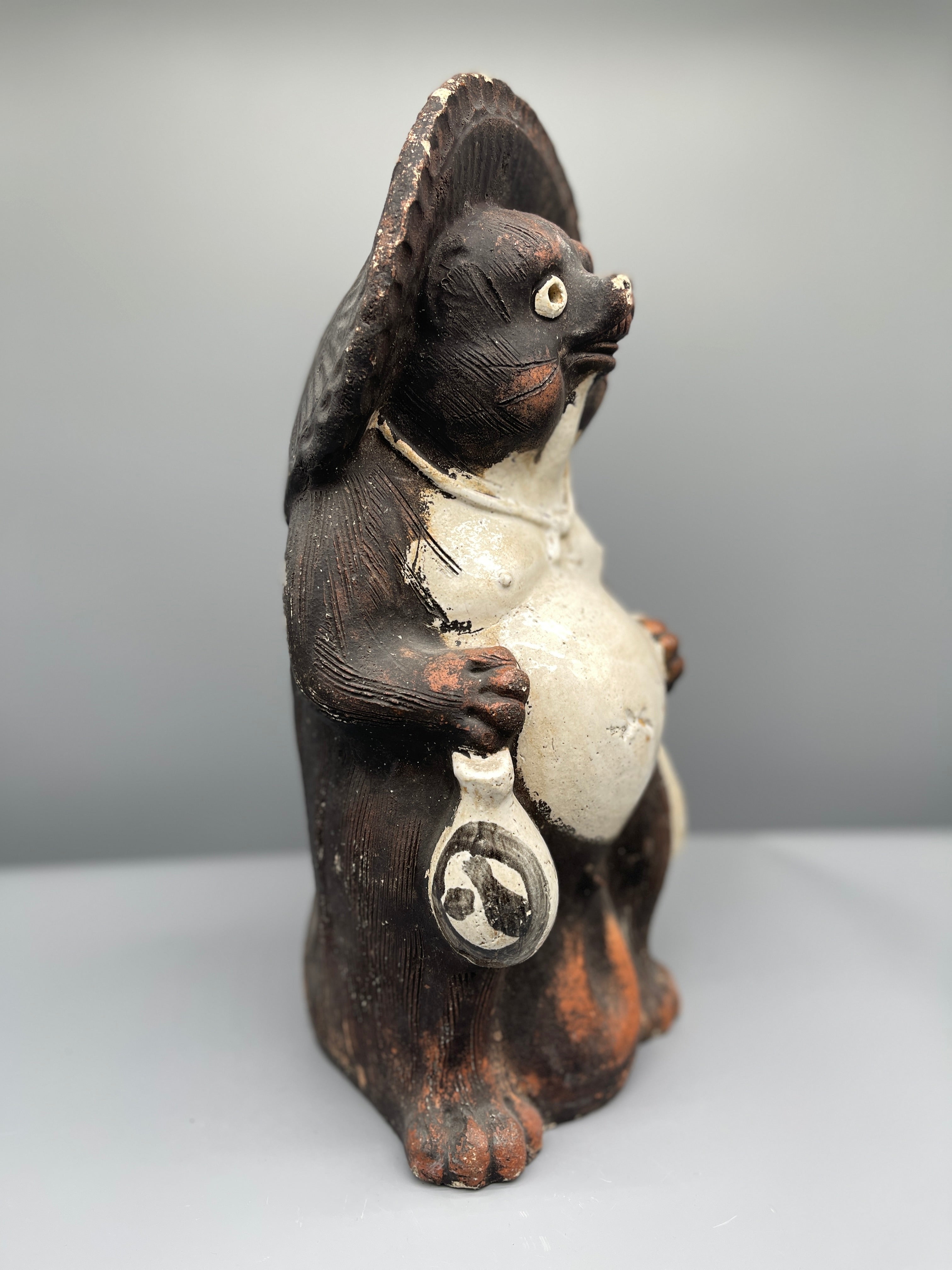 Vintage Tanuki Statue, Hand-Crafted