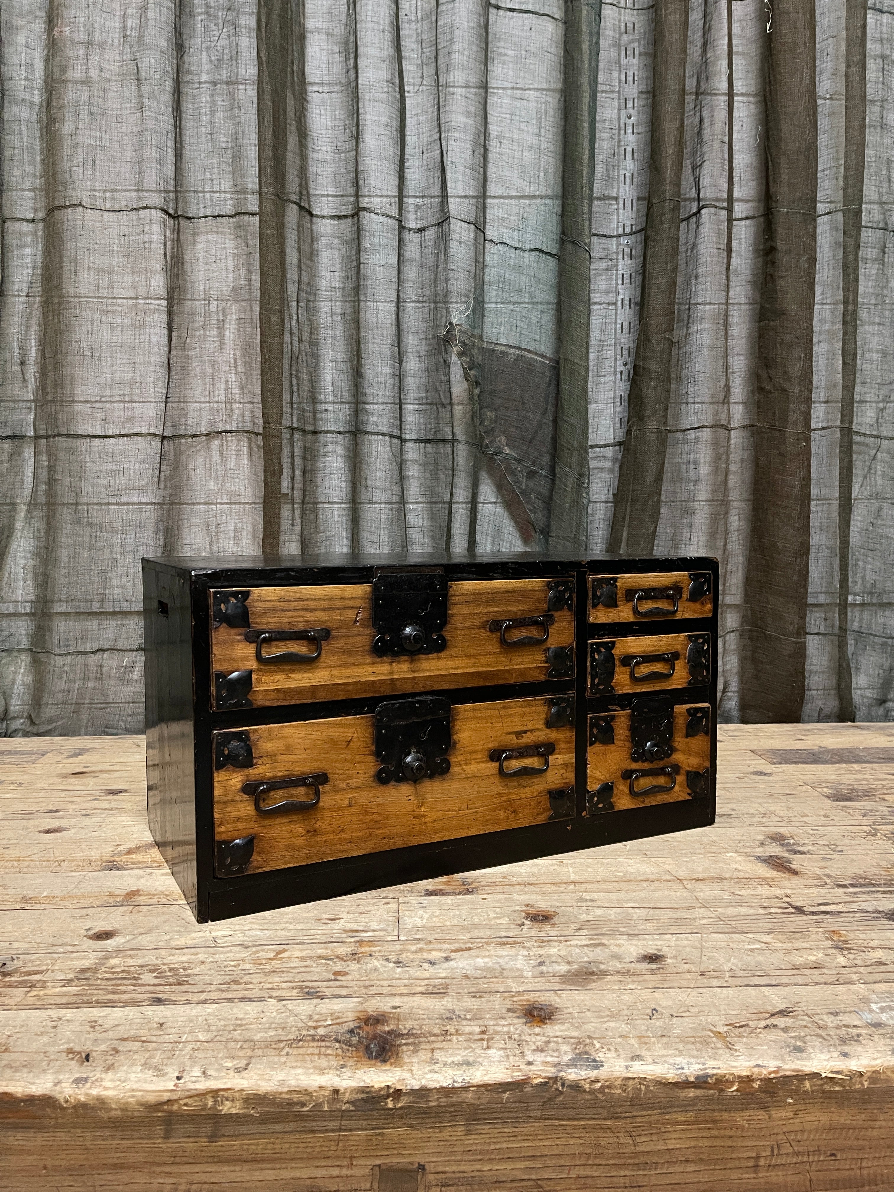 Japanese Small Document Chest - Cedar & Paulownia | Meiji
